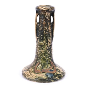 Vase, Two Handles, Unmarked Roseville Art Pottery, Imperial 1 Pattern