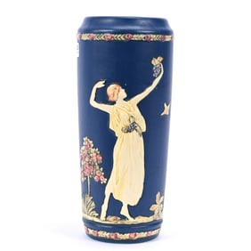 Vase Marked Weller Art Pottery, Flemish Ware Featuring Maidens Dancing, Nice Colors