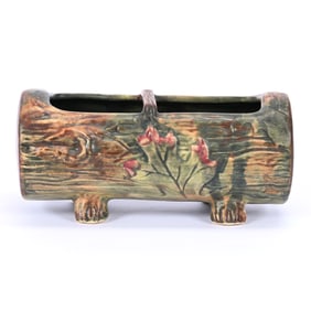 Planter, Weller Art Pottery, Woodcraft Log Planter