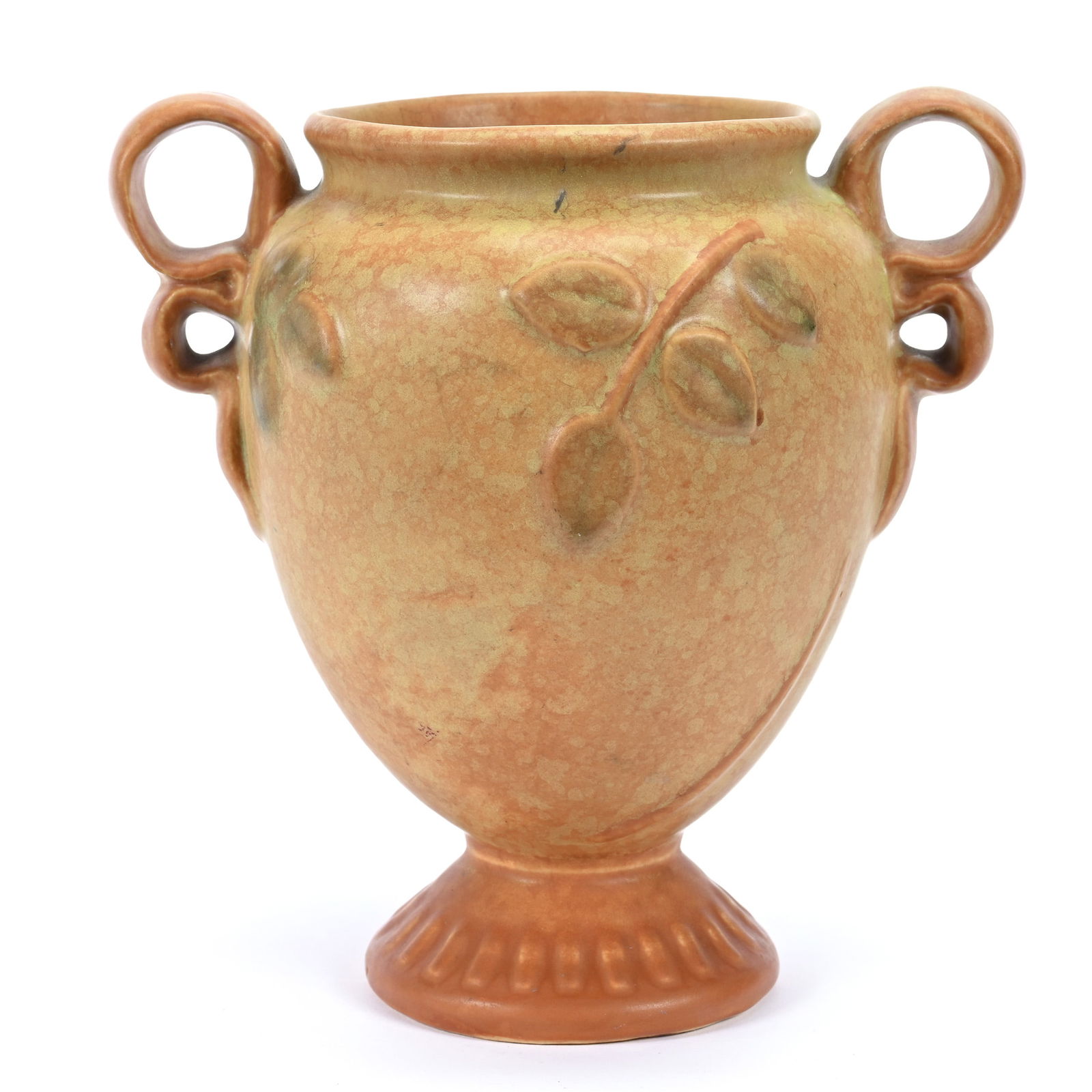 Pedestal Vase Marked Weller Art Pottery, Golden Glow Pattern (1 of 3)