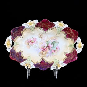 Bread Bowl, Unmarked R.S. Prussia, Lily Mold