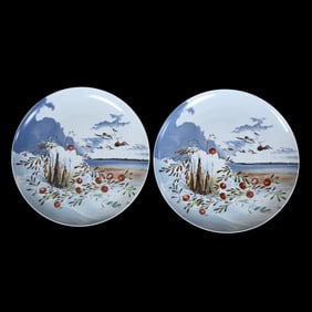 (2) Plates, White House Haviland Limoges Ltd Edition, Rare, Both Are "The Canvasback Duck"