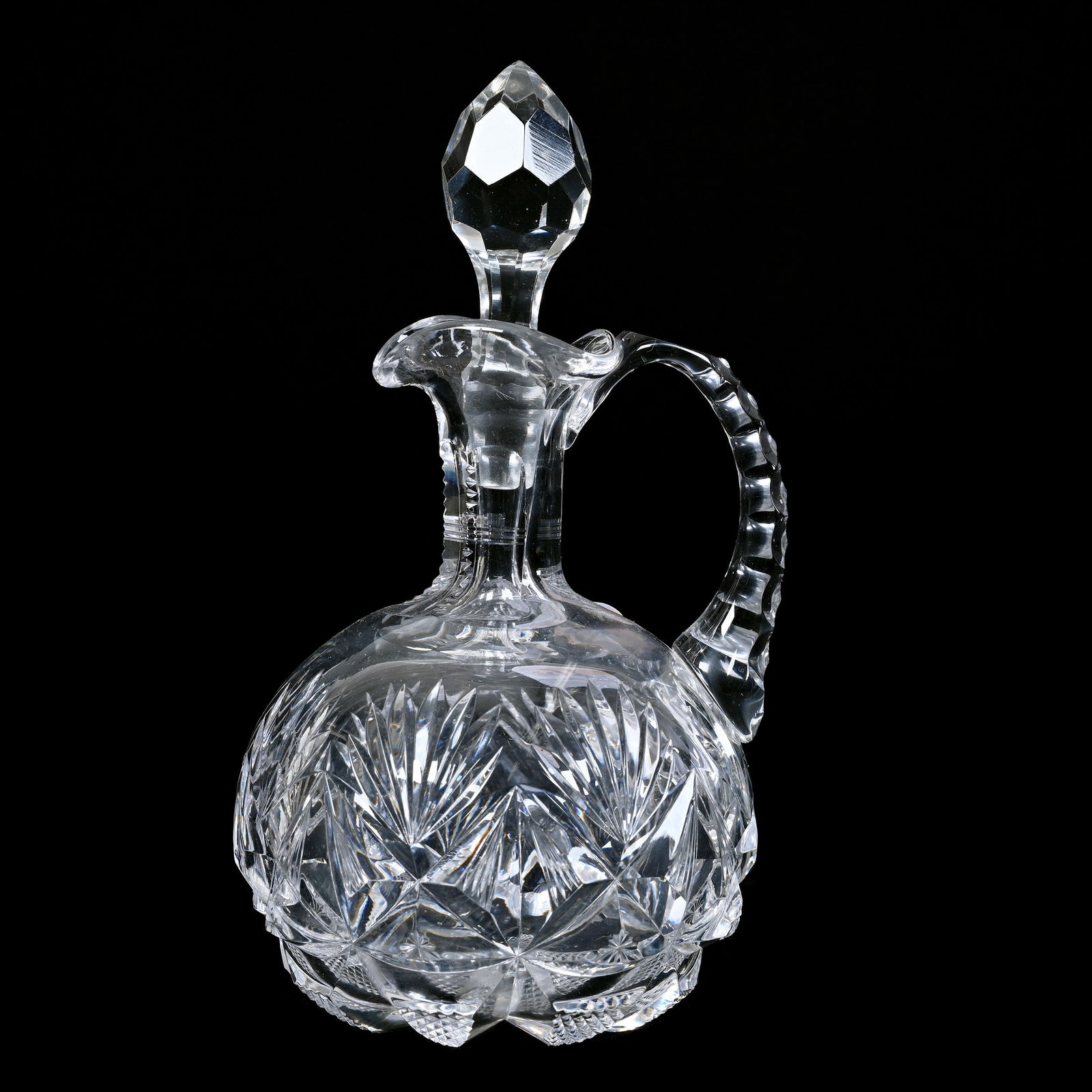Cruet Bottle, ABCG, Six Sections Of Strawberry Diamond, Star And Fan Motif (1 of 3)