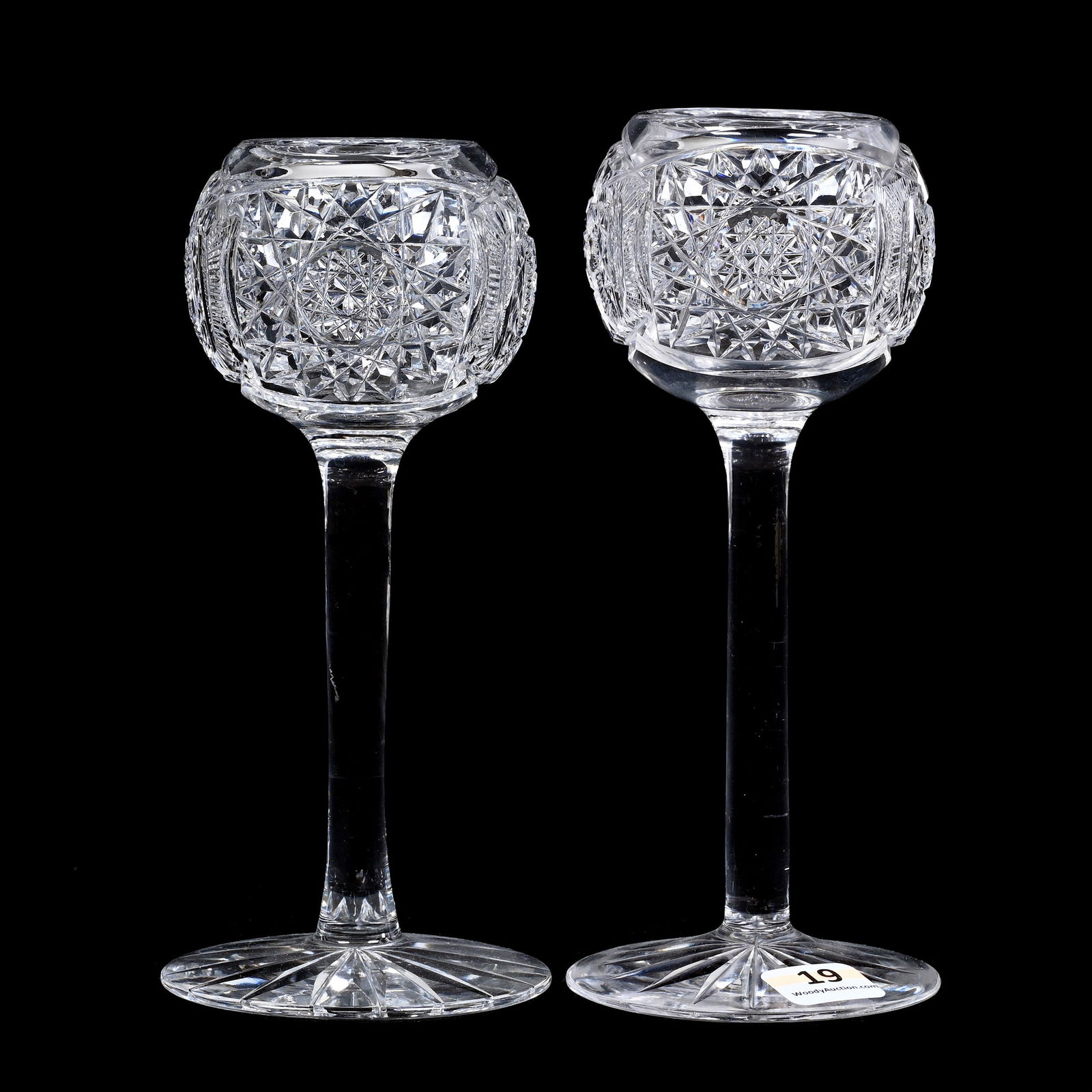 Pair Violet Vases, ABCG, Nevada Pattern By Pairpoint (1 of 3)