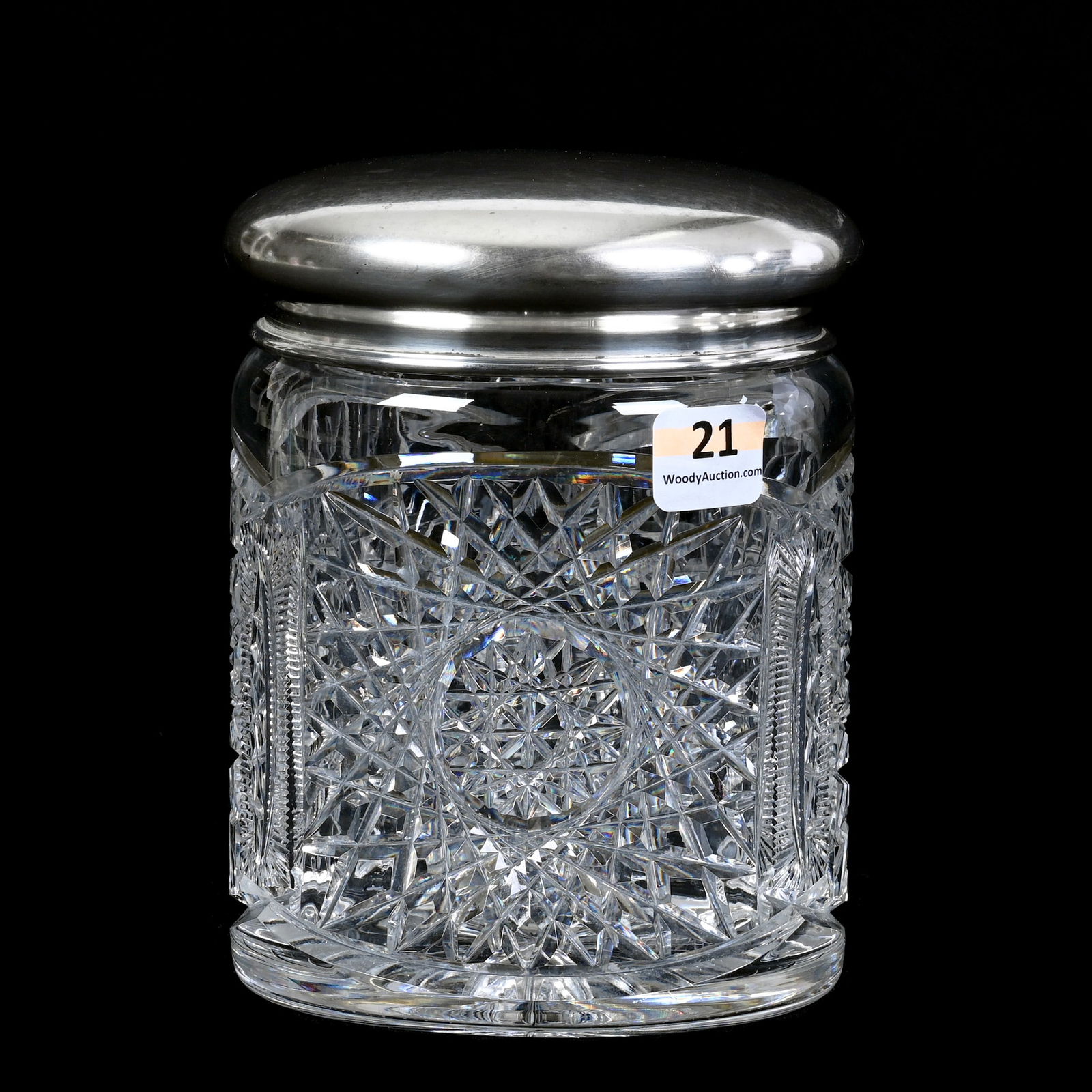 Humidor, ABCG, Nevada Pattern By Pairpoint, Sterling Silver Lid (1 of 5)