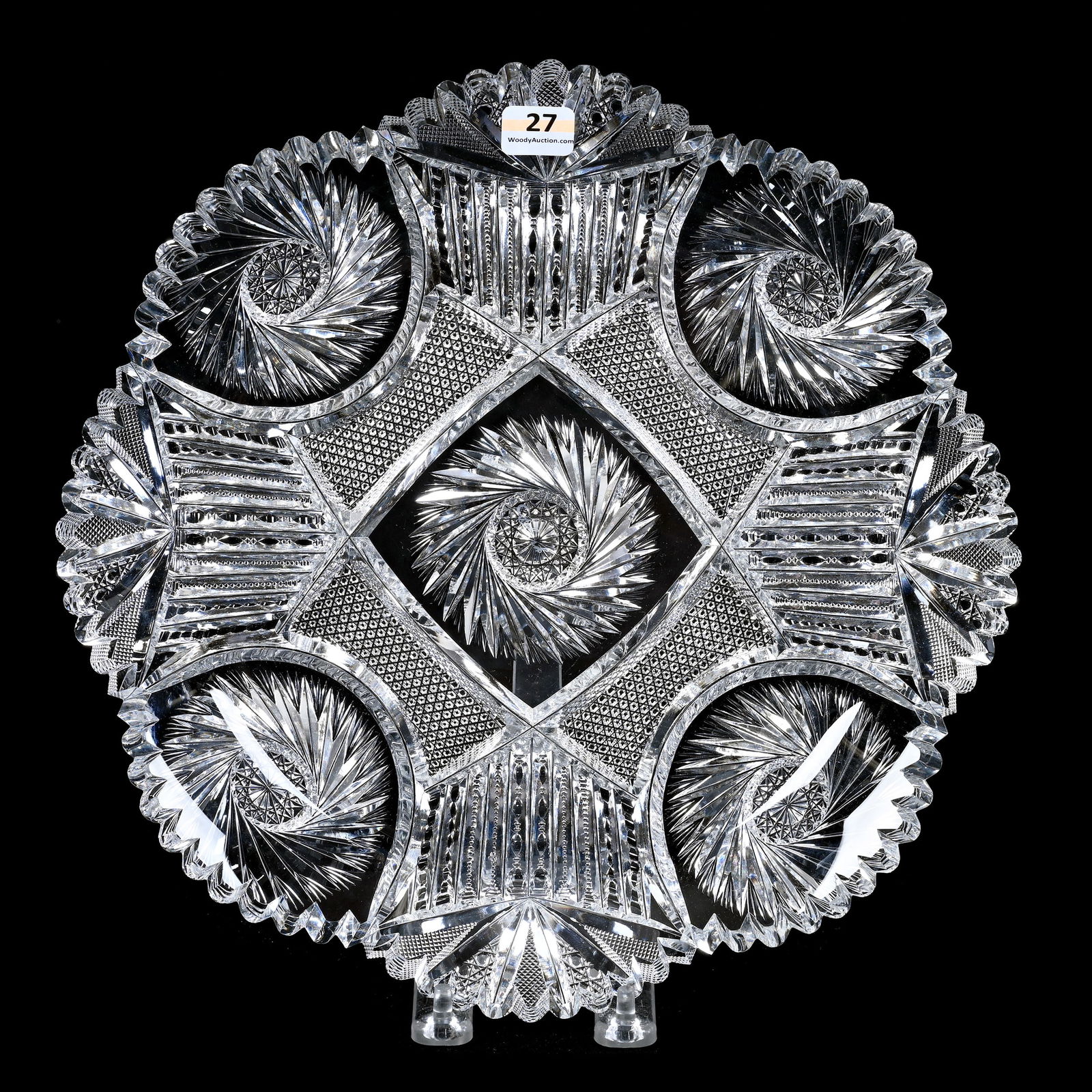 Round Tray, ABCG, Signed Clark Florentine Pattern, Very Nice Example (1 of 2)