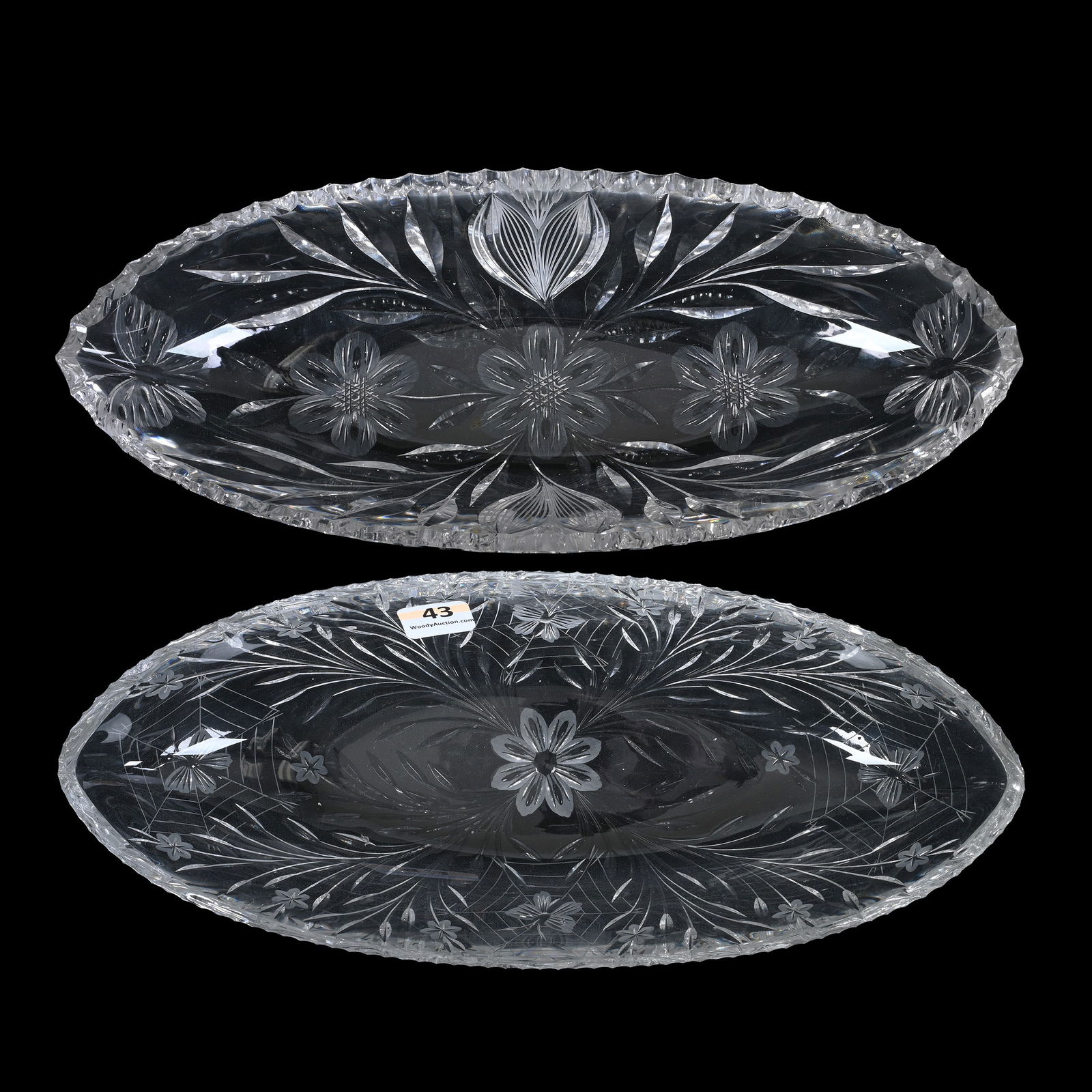 (2) Celery Trays, ABCG, (1) Colias Pattern By Pairpoint, (1) Murillo Pattern By Pairpoint (1 of 2)