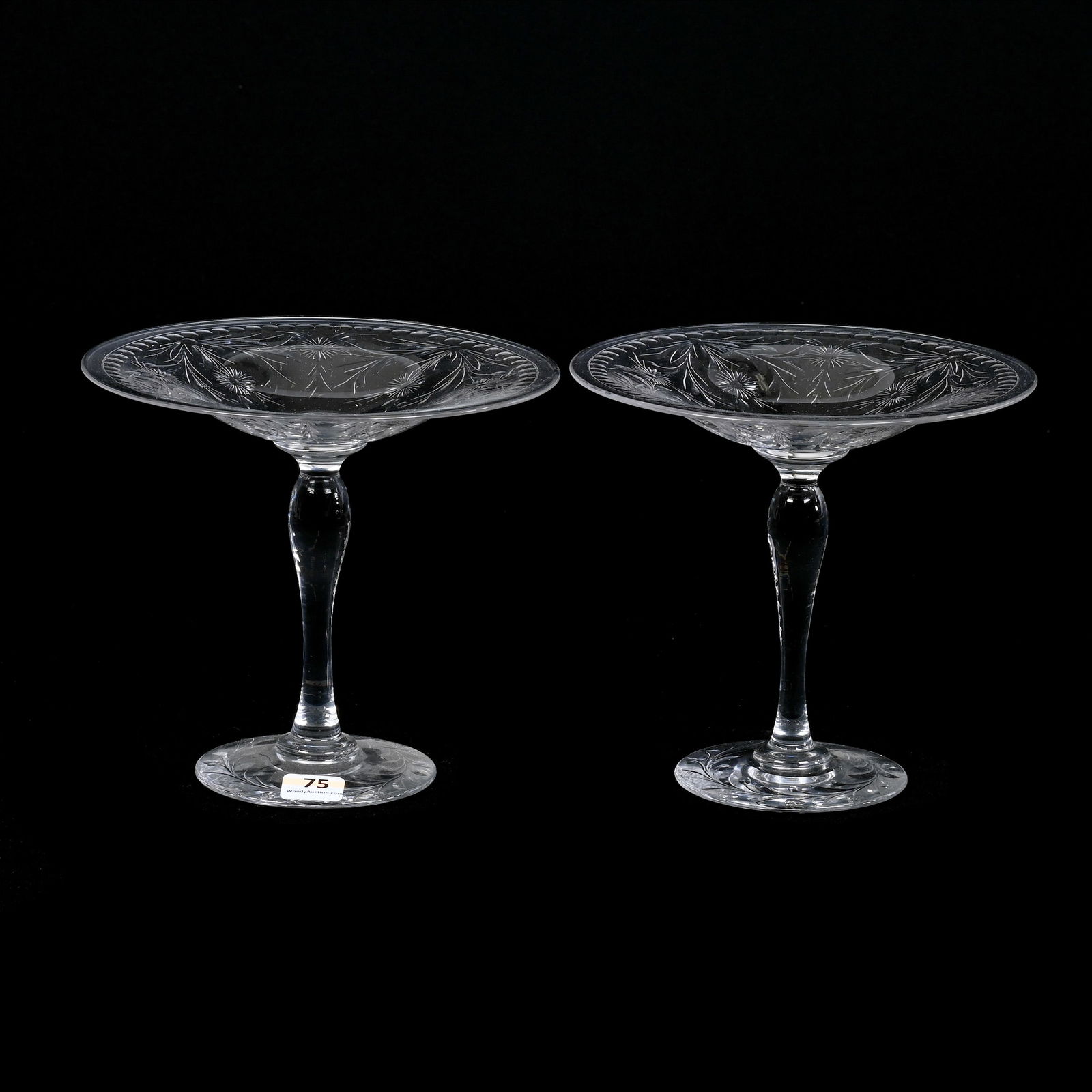 Pair Compotes, ABCG, Pattern Resembles Gladstone By Pairpoint (1 of 3)