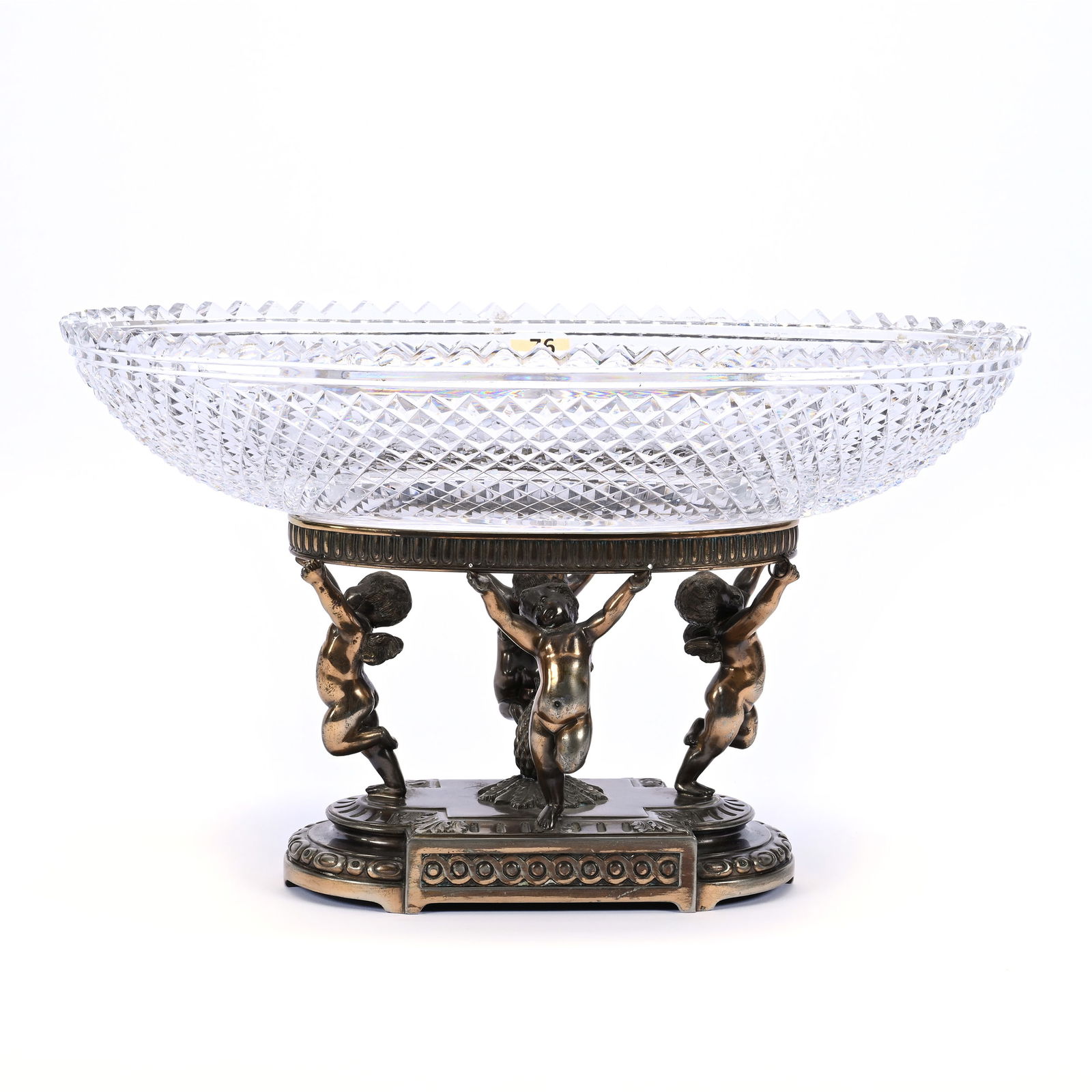Centerpiece, ABCG, Oval Raised Diamond Bowl By Pairpoint (1 of 4)