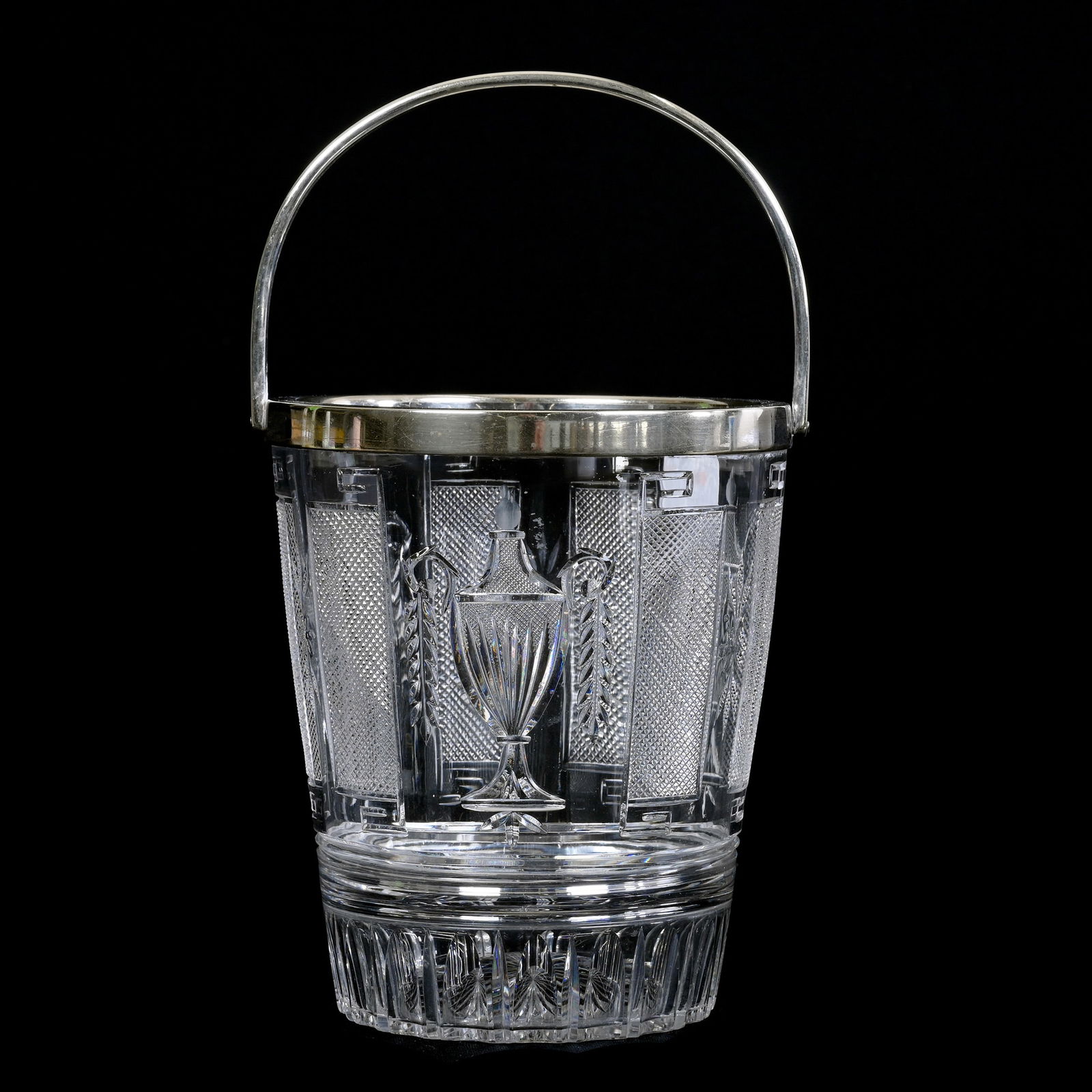 Ice Bucket, ABCG, Urn And Flame Pattern By Pairpoint, Removable Silverplate Insert (1 of 3)