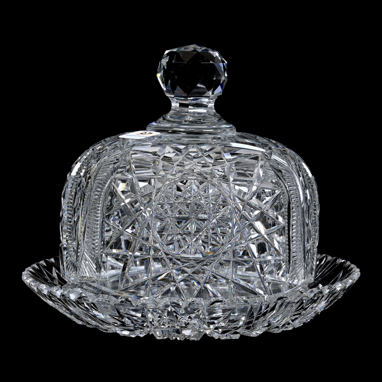 Covered Cheese Dish, ABCG, Nevada Pattern By Pairpoint (1 of 3)