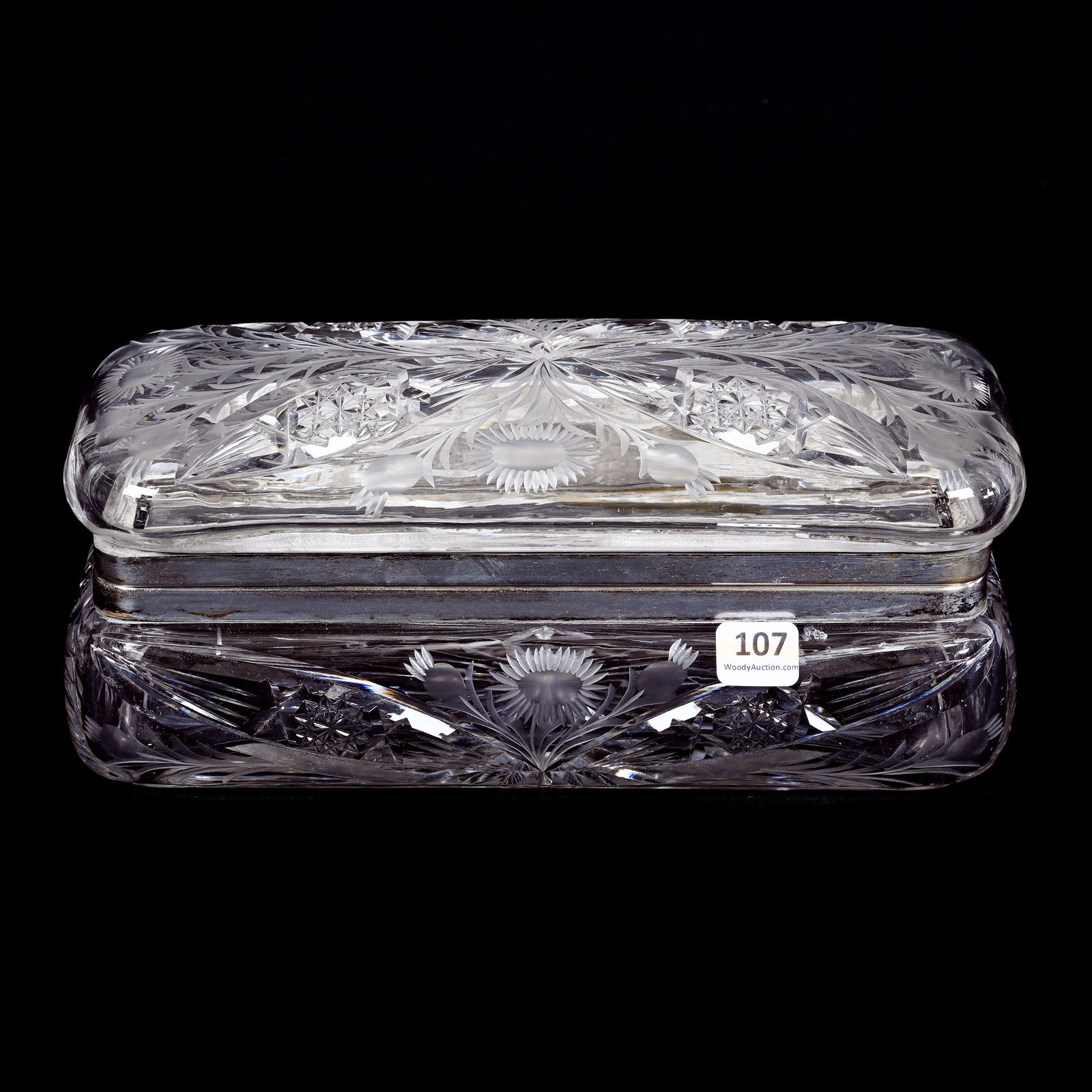 Glove Box, ABCG, Engraved Floral With Hobstar, Fan And Vesica Highlights (1 of 5)