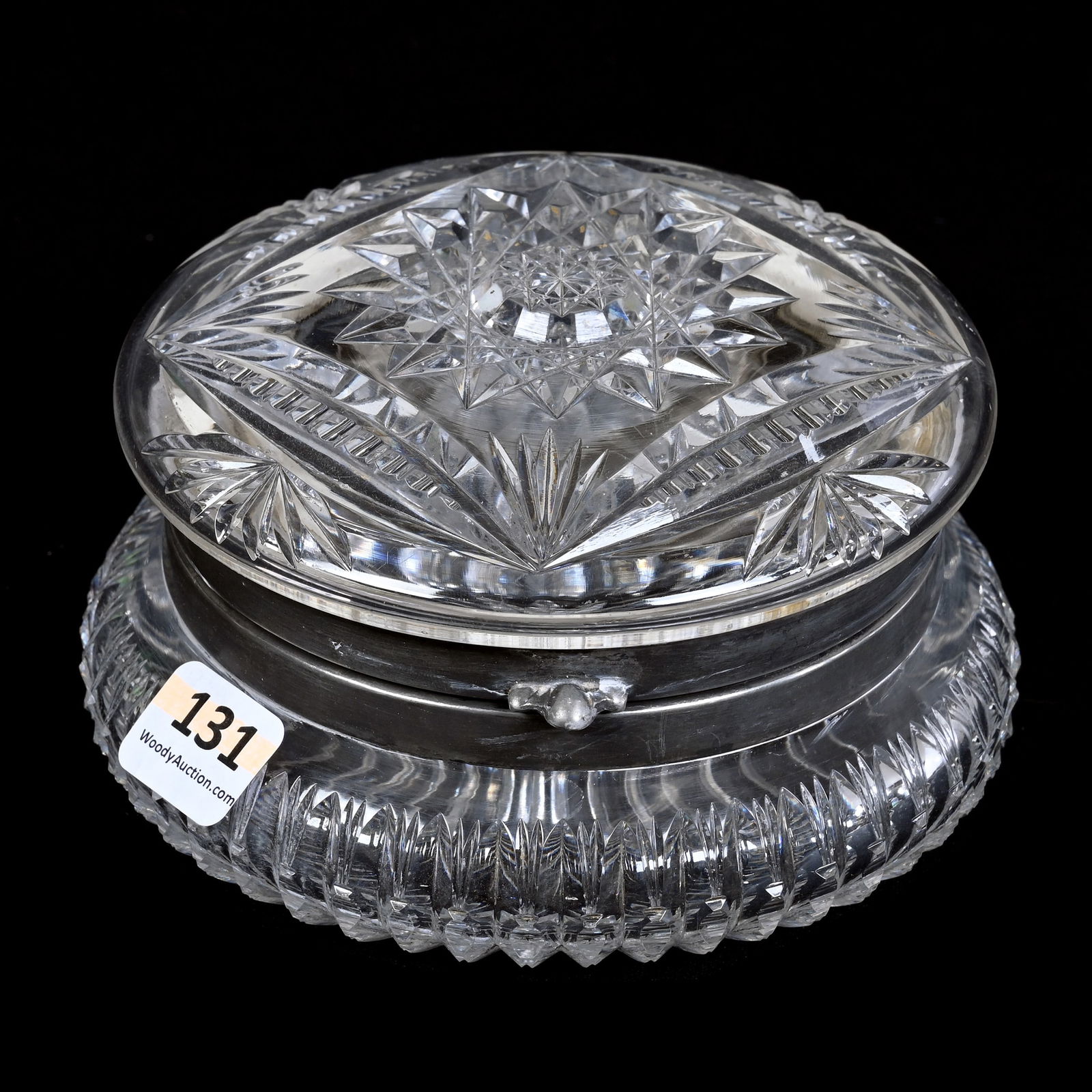 Jewel Box, ABCG, Hobstar Cut Lid With Notched Vesica And Fan Highlights, Prism Cut Border (1 of 3)