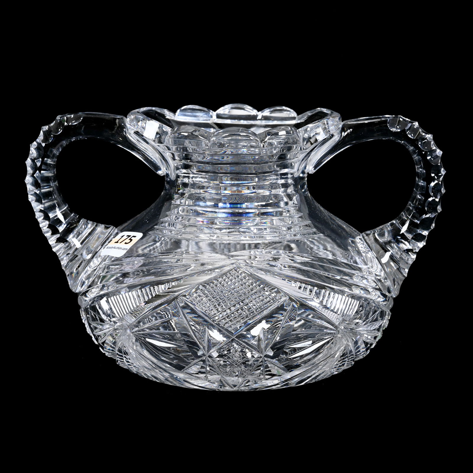 Two Handled Flower Center, ABCG, Cane, Strawberry Diamond, Prism, Zipper And Fan Motif (1 of 3)