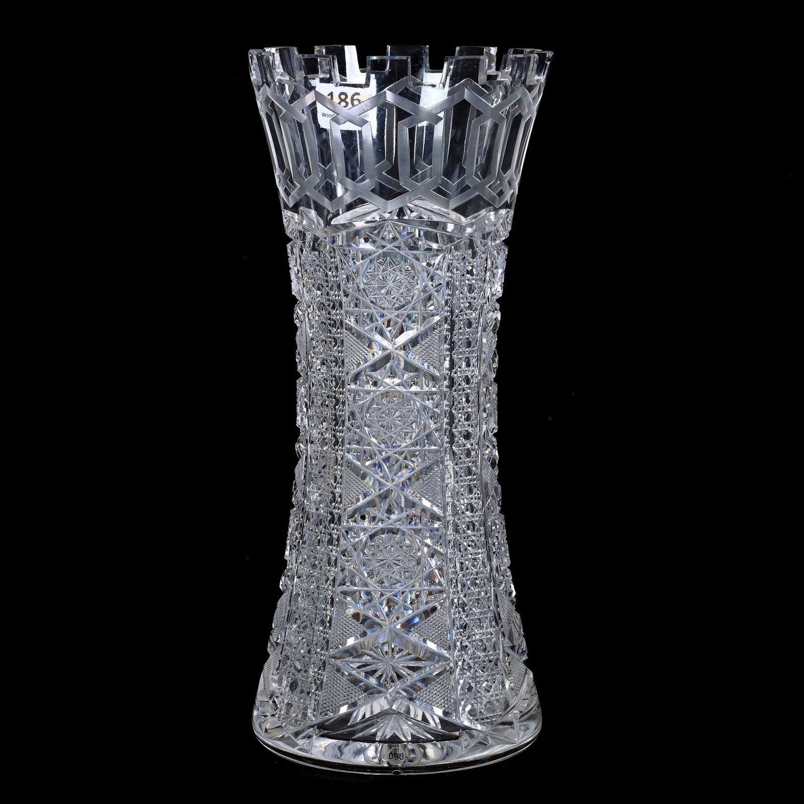 Vase, ABCG, Signed Roden Bros. Norman Pattern, Ray Cut Base, Very Good Condition (1 of 3)