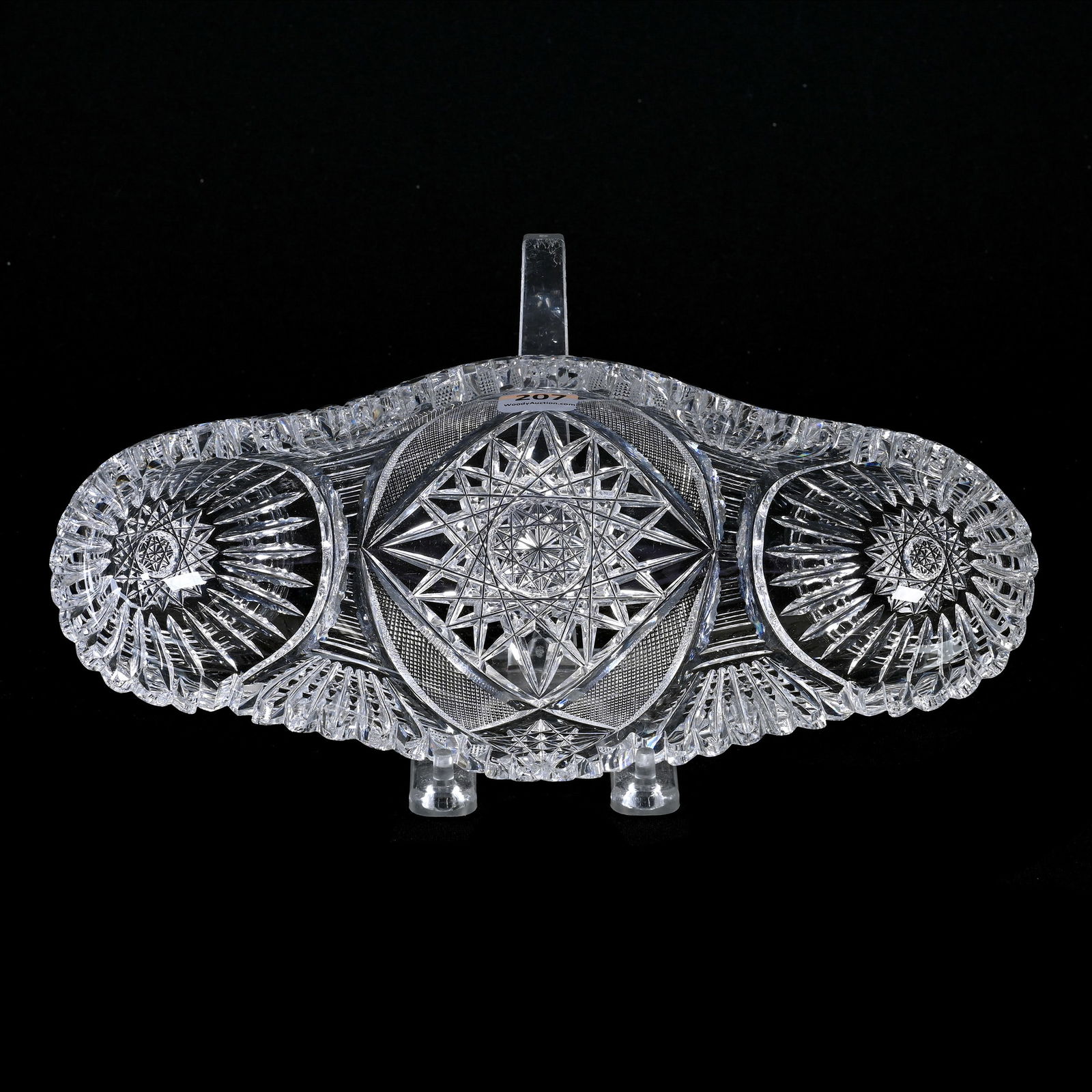 Blown Mold Celery Tray, ABCG, Hobstar, Strawberry Diamond, And Prism Motif (1 of 3)