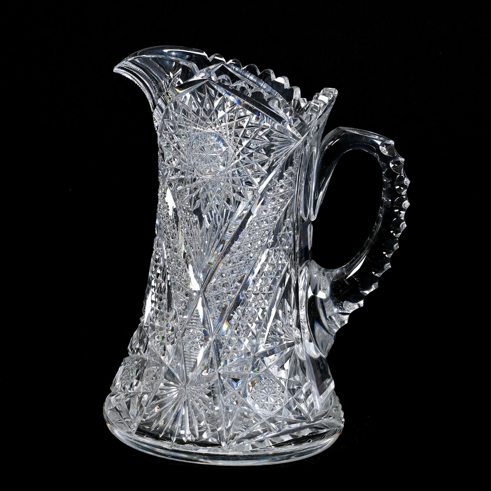 Pitcher, ABCG, Navahoe Pattern By Pairpoint, Triple Notched Handle, Hobstar Base (1 of 3)