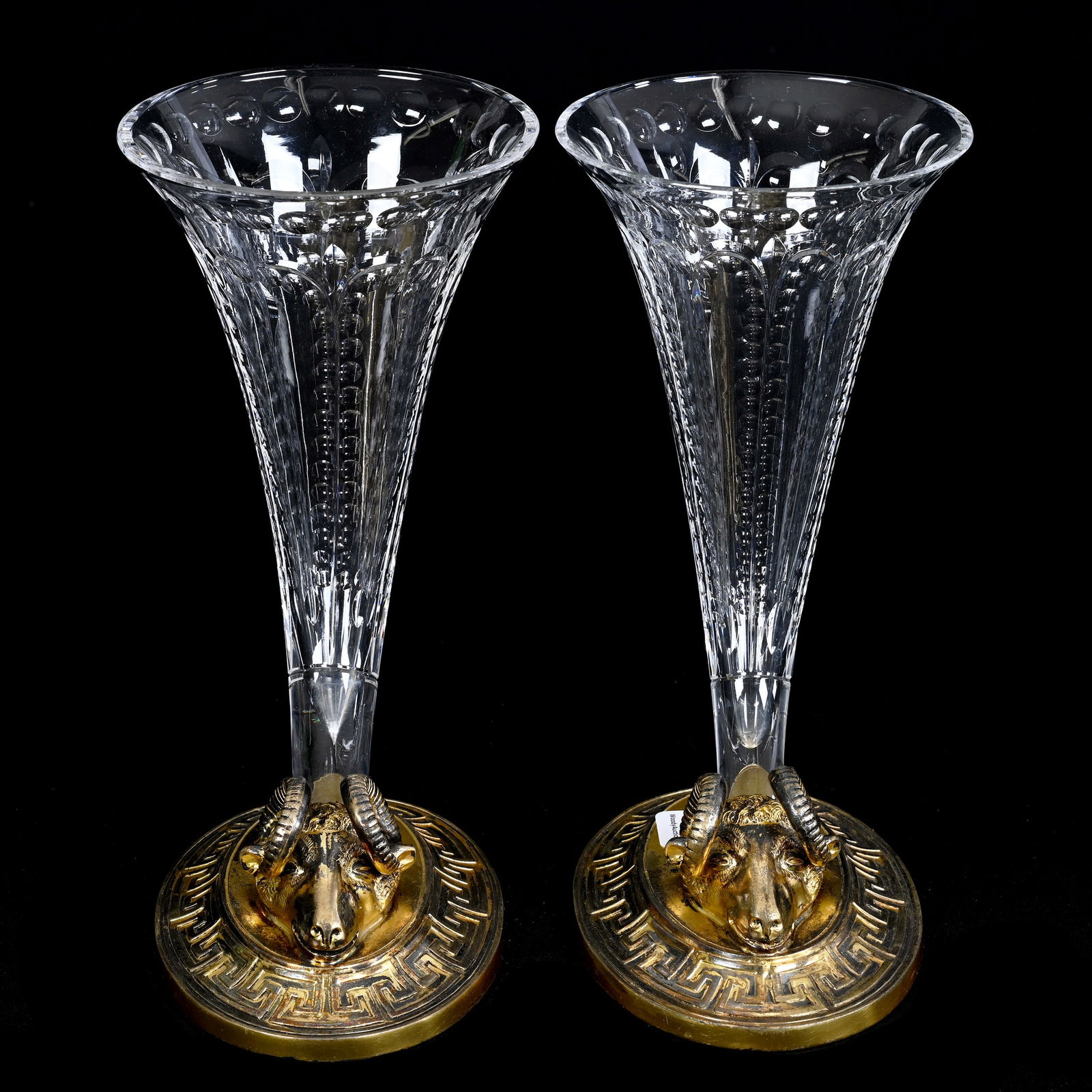 Pair Of Cornucopia Vases, ABCG, Marked Pairpoint #C1554, Graham Pattern (1 of 3)