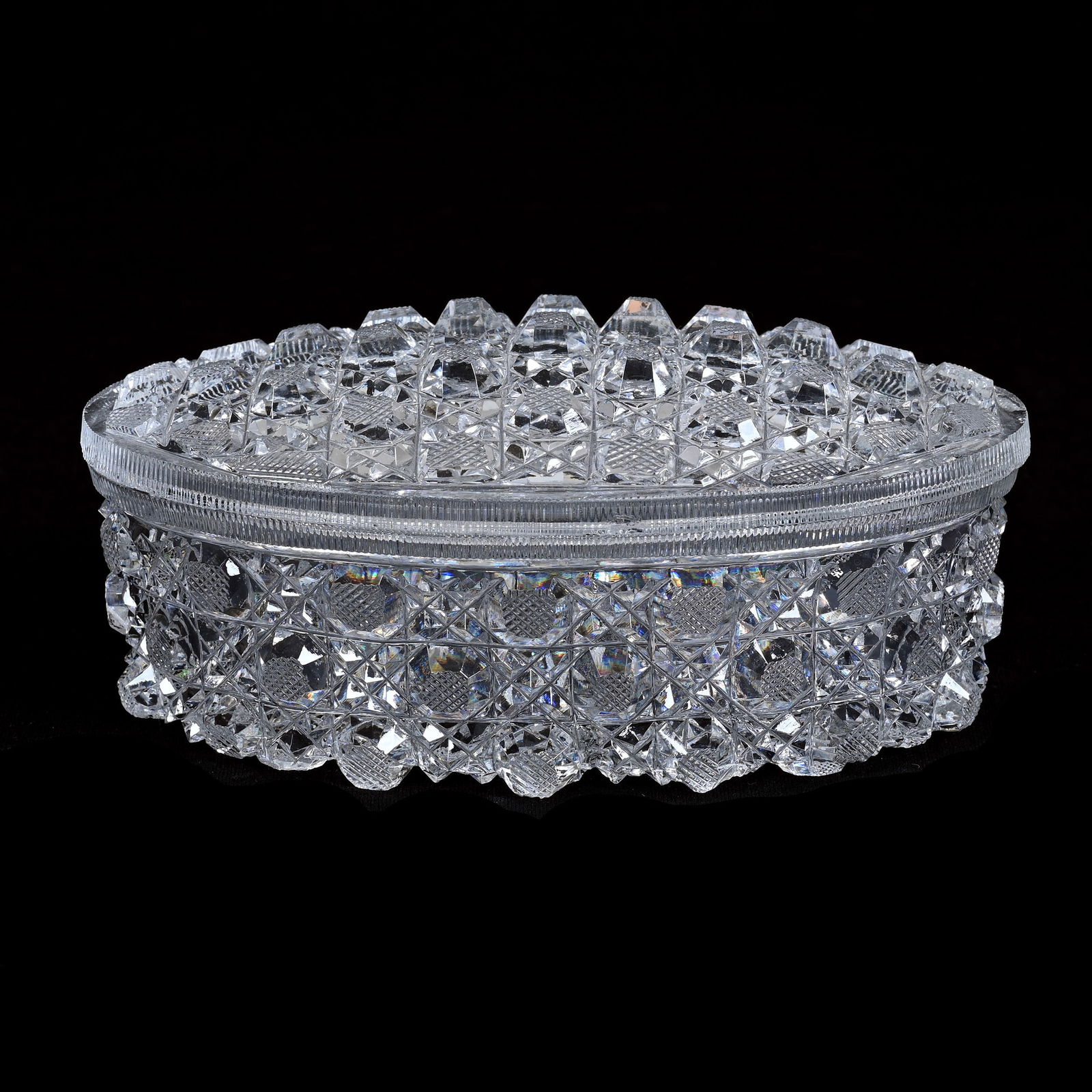 Oval Covered Box, ABCG, Two Cut Octagon Pattern By Pairpoint (1 of 5)