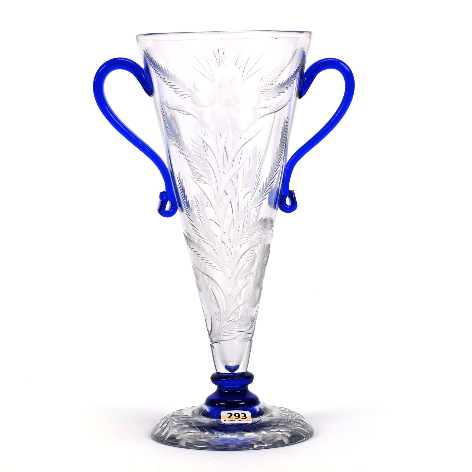 Pedestal Loving Cup Vase, Two Handles, ABCG, Florentine Pattern By Pairpoint (1 of 3)