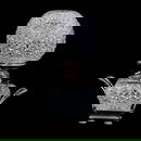 Lamp, ABCG, Russian Pattern By Mt. Washington, Set On Silverplate Frame Marked Pairpoint #3005