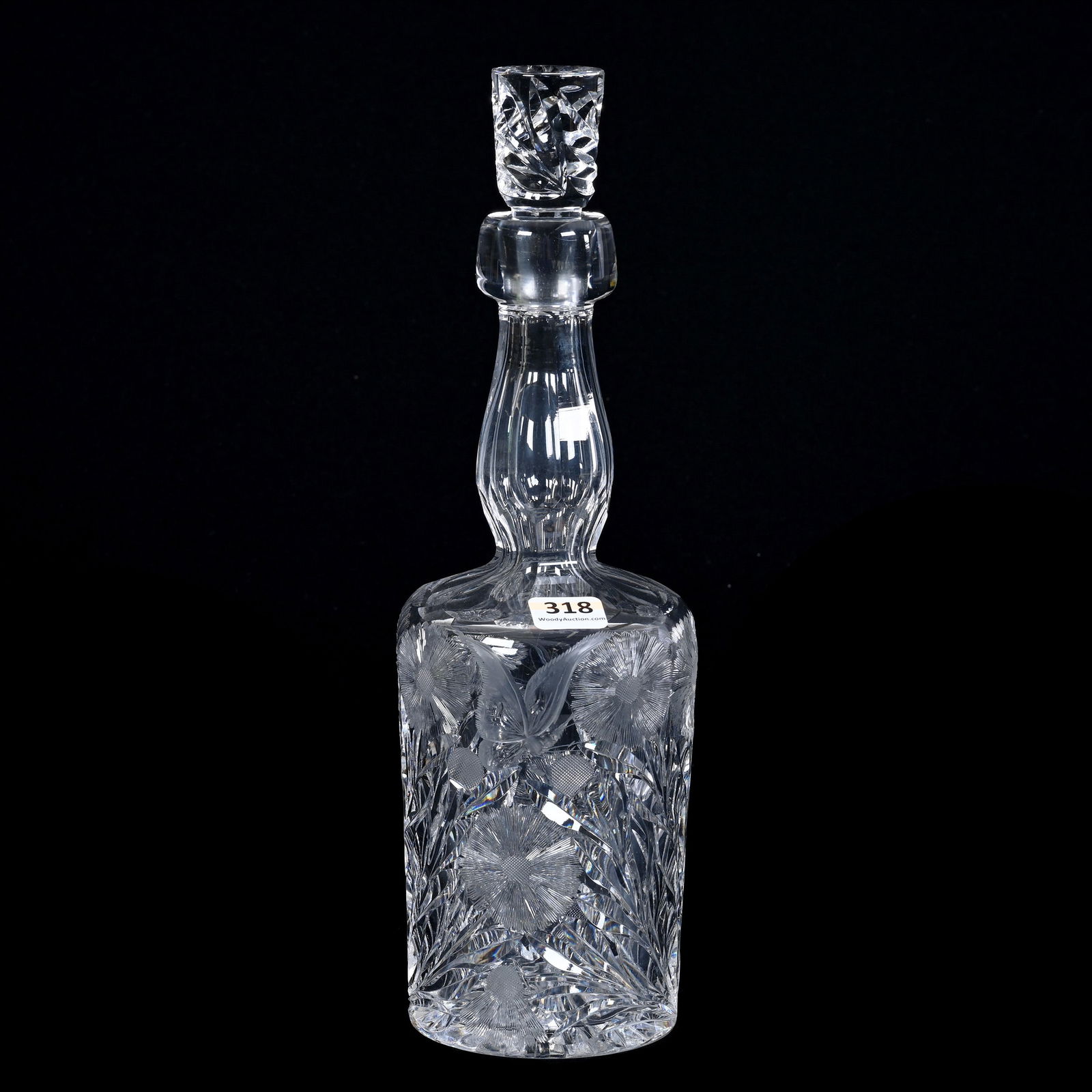 Whiskey Bottle, ABCG, Daisy & Butterfly Pattern By Shotton (1 of 3)