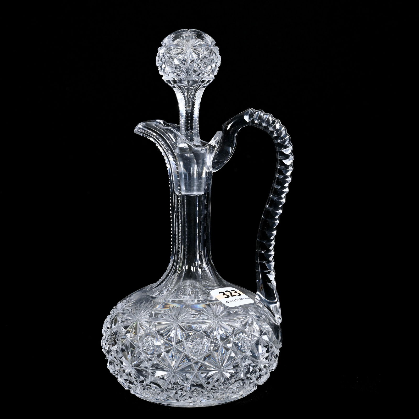 Decanter, ABCG, Persian Pattern, Pattern Cut Stopper, Notched Handle (1 of 3)