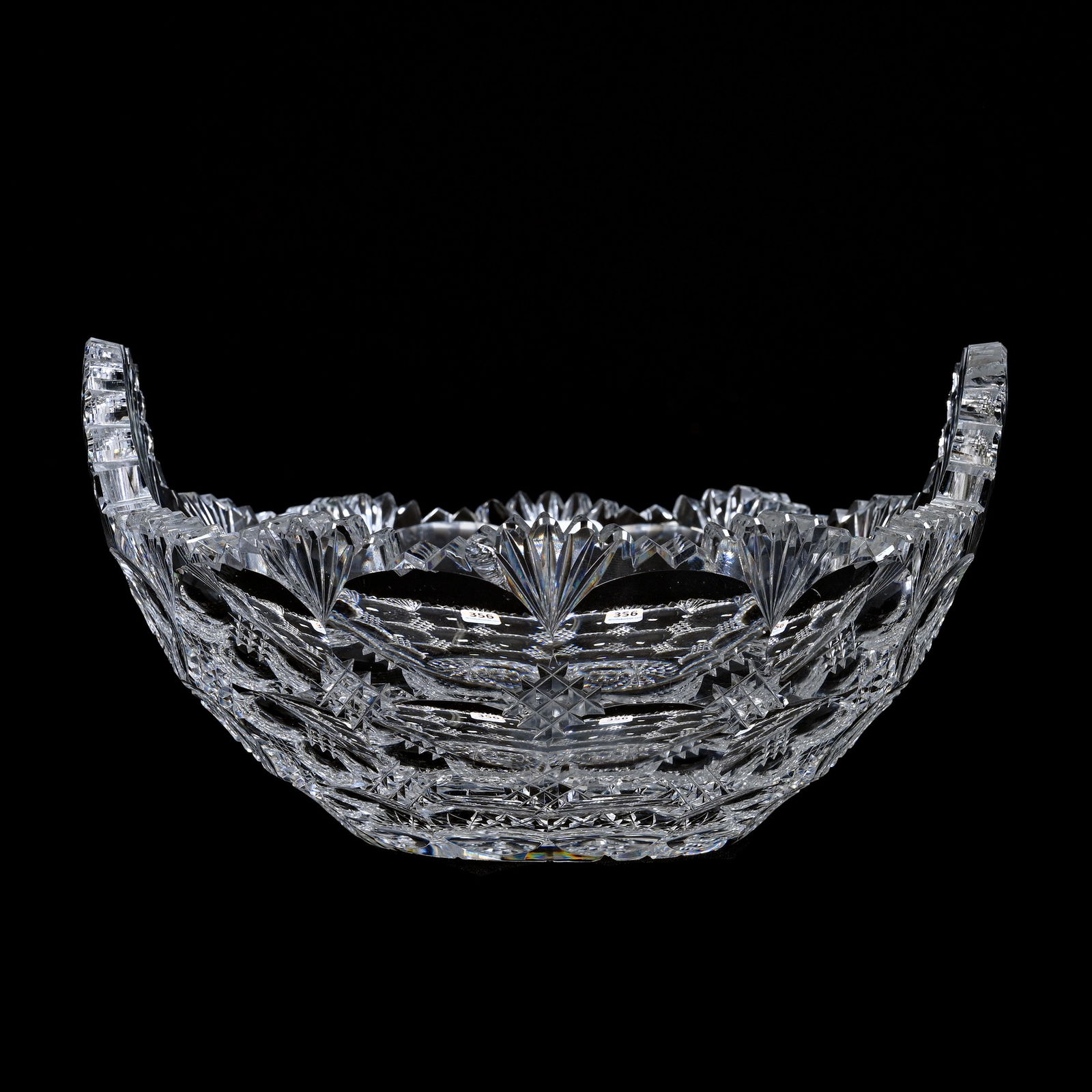 Ice Bucket, Tab Handles, Curved Sides, ABCG, Savoy Pattern By Pairpoint, Hobstar Base (1 of 6)