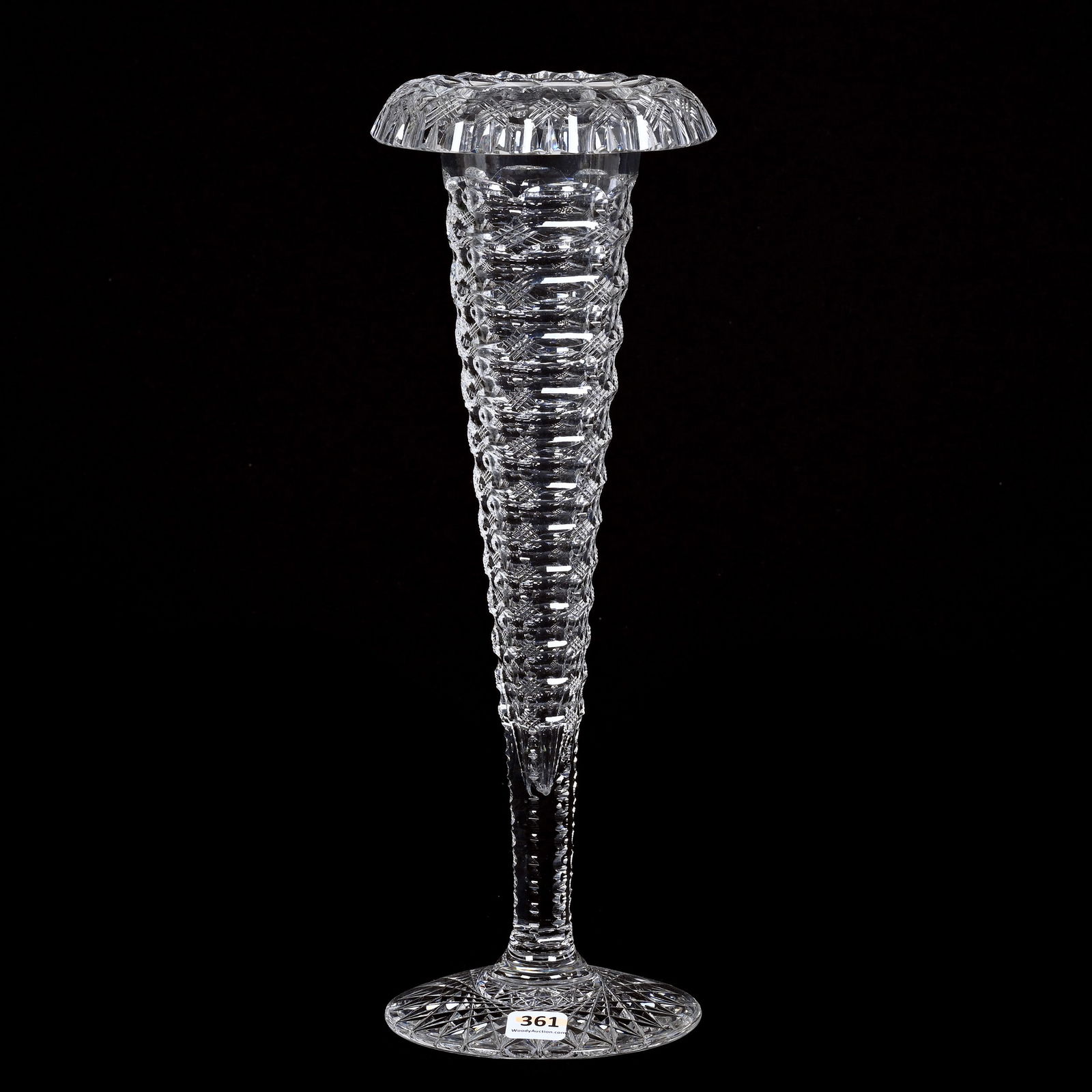 Trumpet Vase, ABCG, Savoy Pattern By Pairpoint, Rolled Rim (1 of 2)