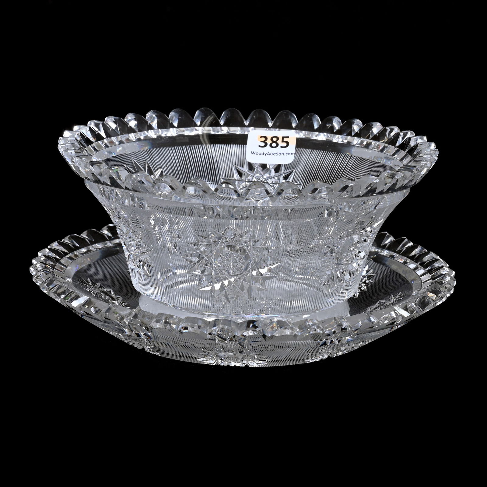 Mayonnaise Bowl/Underplate, ABCG, Scattered Hobstars On Field Of Silver Threads Motif (1 of 3)