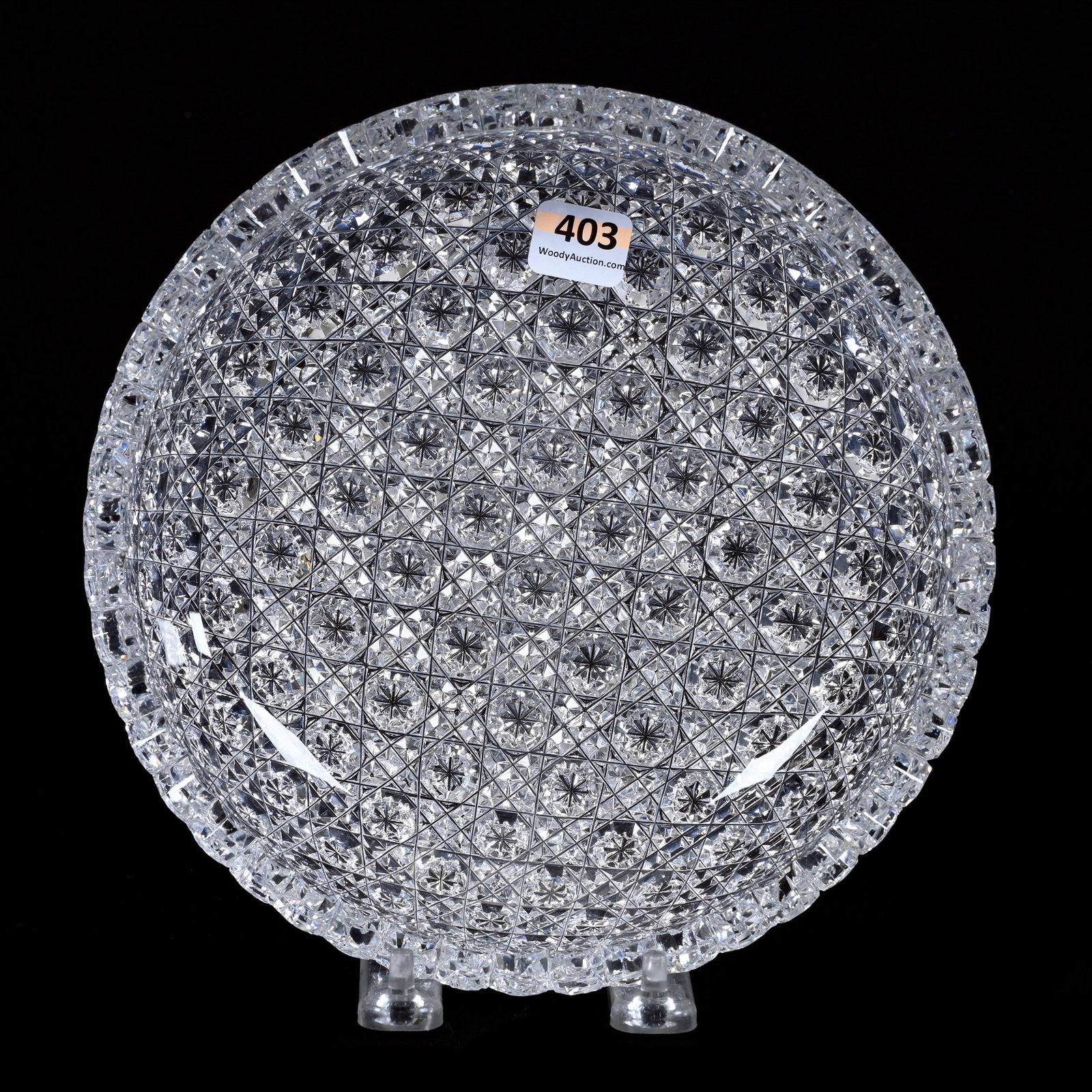 Low Bowl, ABCG, Pattern #534 By Sterling Cut Glass: Low Bowl, American Brilliant Cut Glass, Pattern #534 By Sterling Cut Glass, 2" x 8", One Tooth Chip, Collection Of David Fuchshuber, Texas.