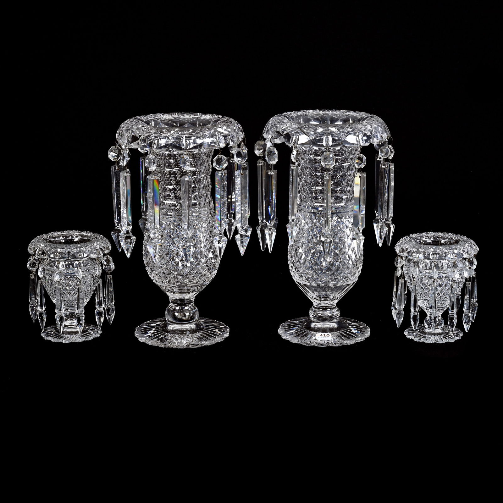 (2) Luster Sets, ABCG, Raised Diamond Pattern By Pairpoint (1 of 3)