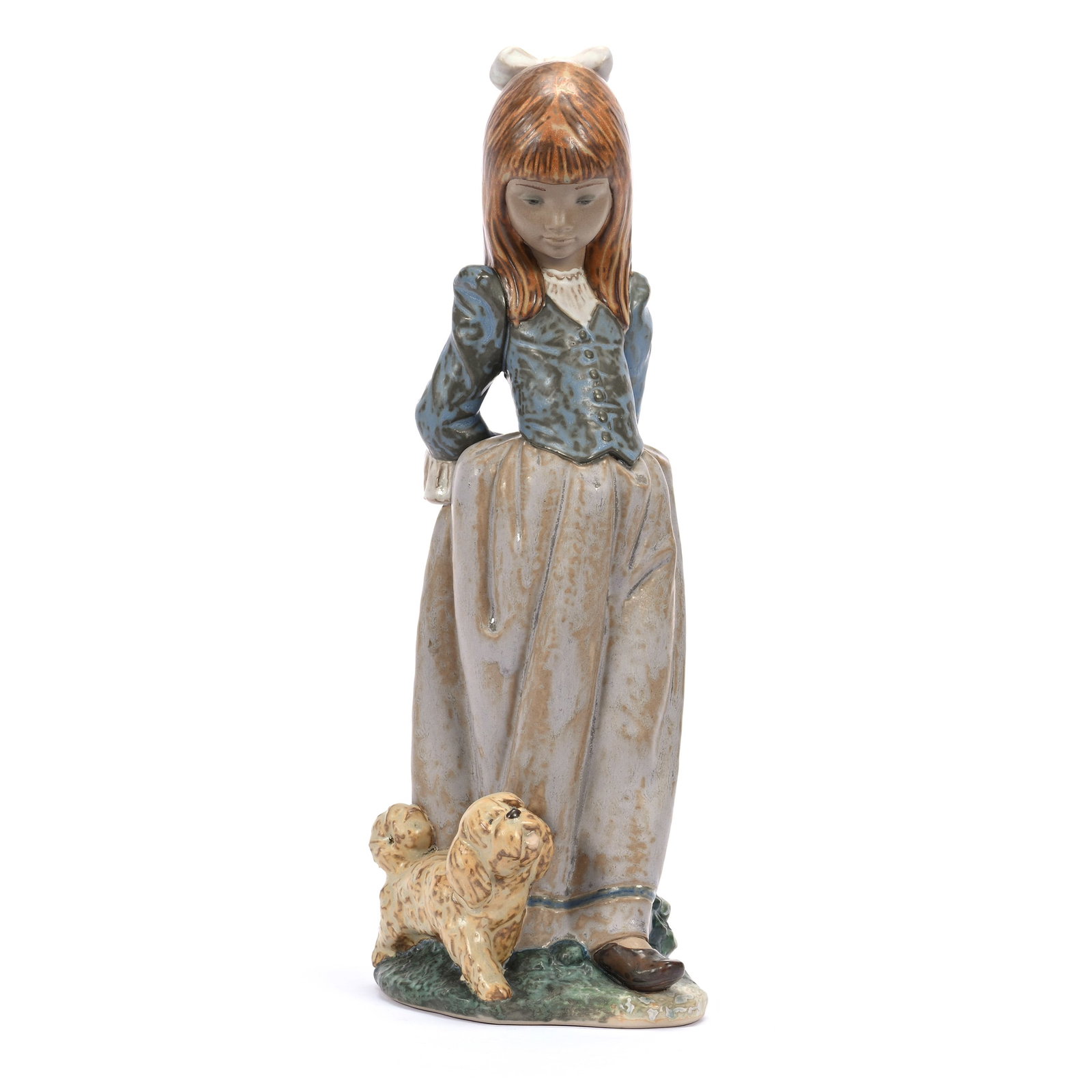 Figurine Marked Lladro Titled "Rosita" #2085, Circa 1974, Gres Finish: Figurine Marked Lladro Titled "Rosita" #2085, Circa 1974, Gres Finish, 14" x 6", Estate Of Marvin And Elfriede MIller, North Dakota.