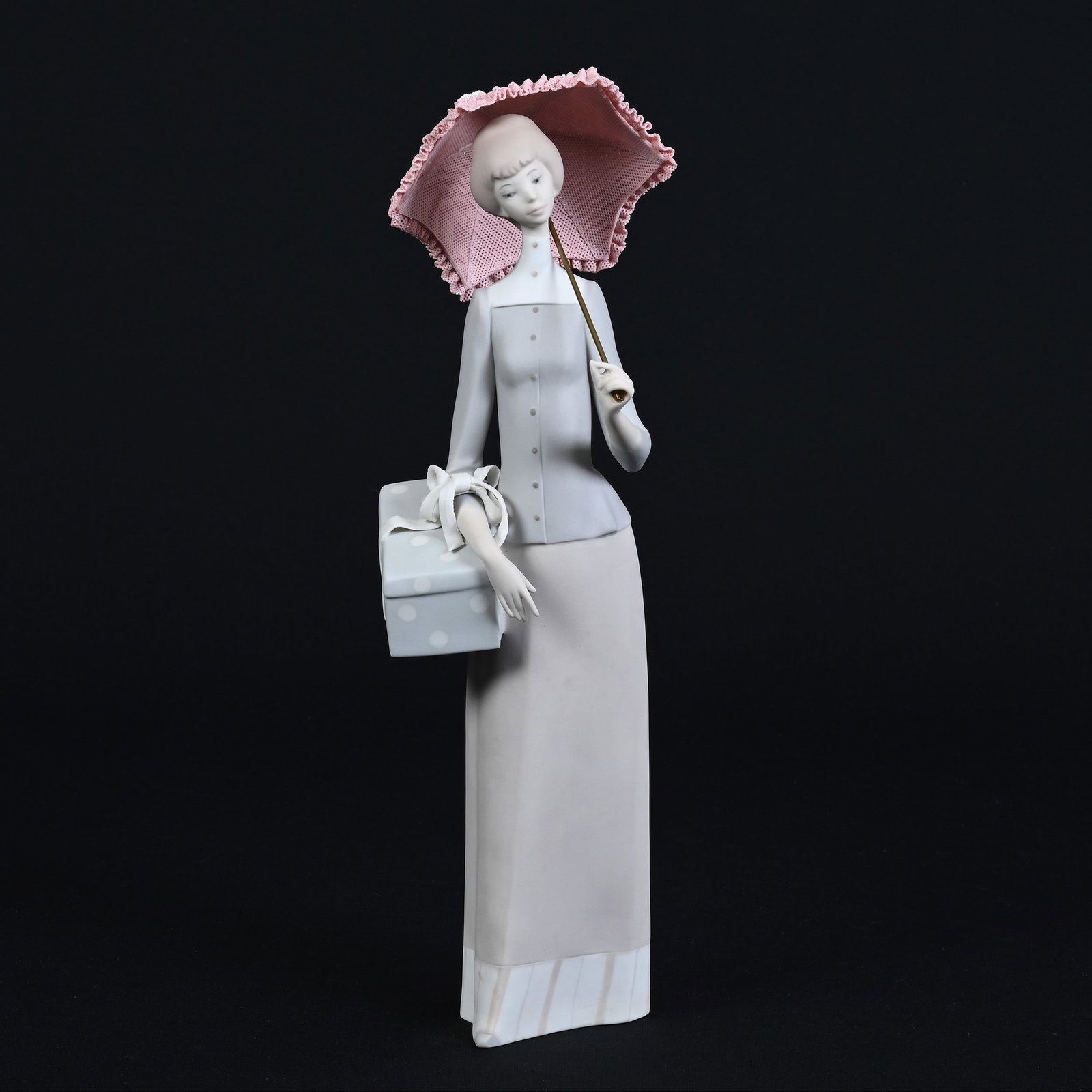 Figurine Marked Lladro Titled "Dressmaker" #4700: Figurine Marked Lladro Titled "Dressmaker" #4700, 14" x 4", Estate Of Marvin And Elfriede MIller, North Dakota.
