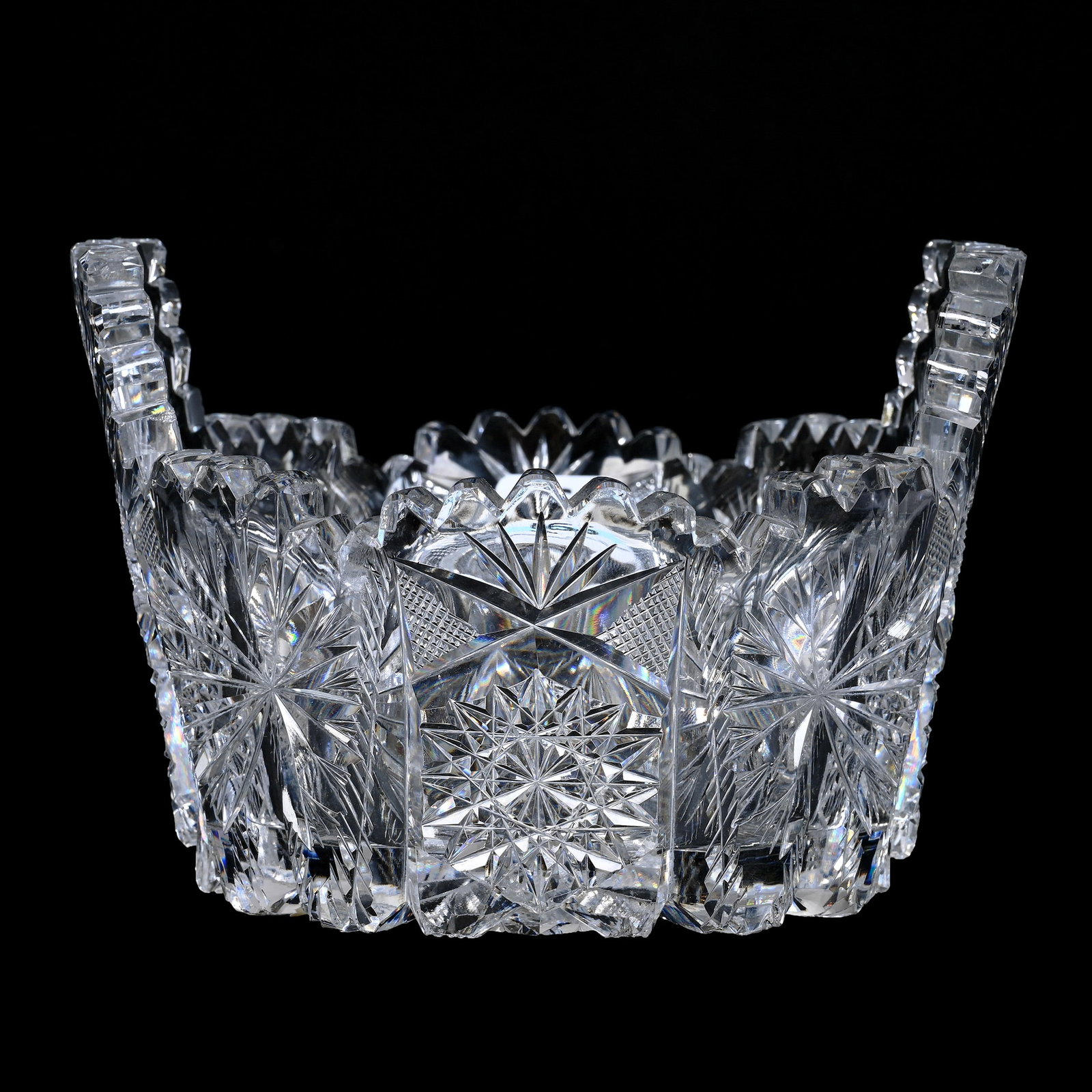 Ice Bucket, Tab Handles, ABCG, Oasis Pattern By W.C. Anderson, Very Nice: Ice Bucket, Tab Handles, ABCG, Oasis Pattern By W.C. Anderson, Very Nice, 4" x 6", Collection Of The Late T. J. Wilson, Oklahoma. Mr. Wilson Marked The Majority Of His Collection With A Black Marker W