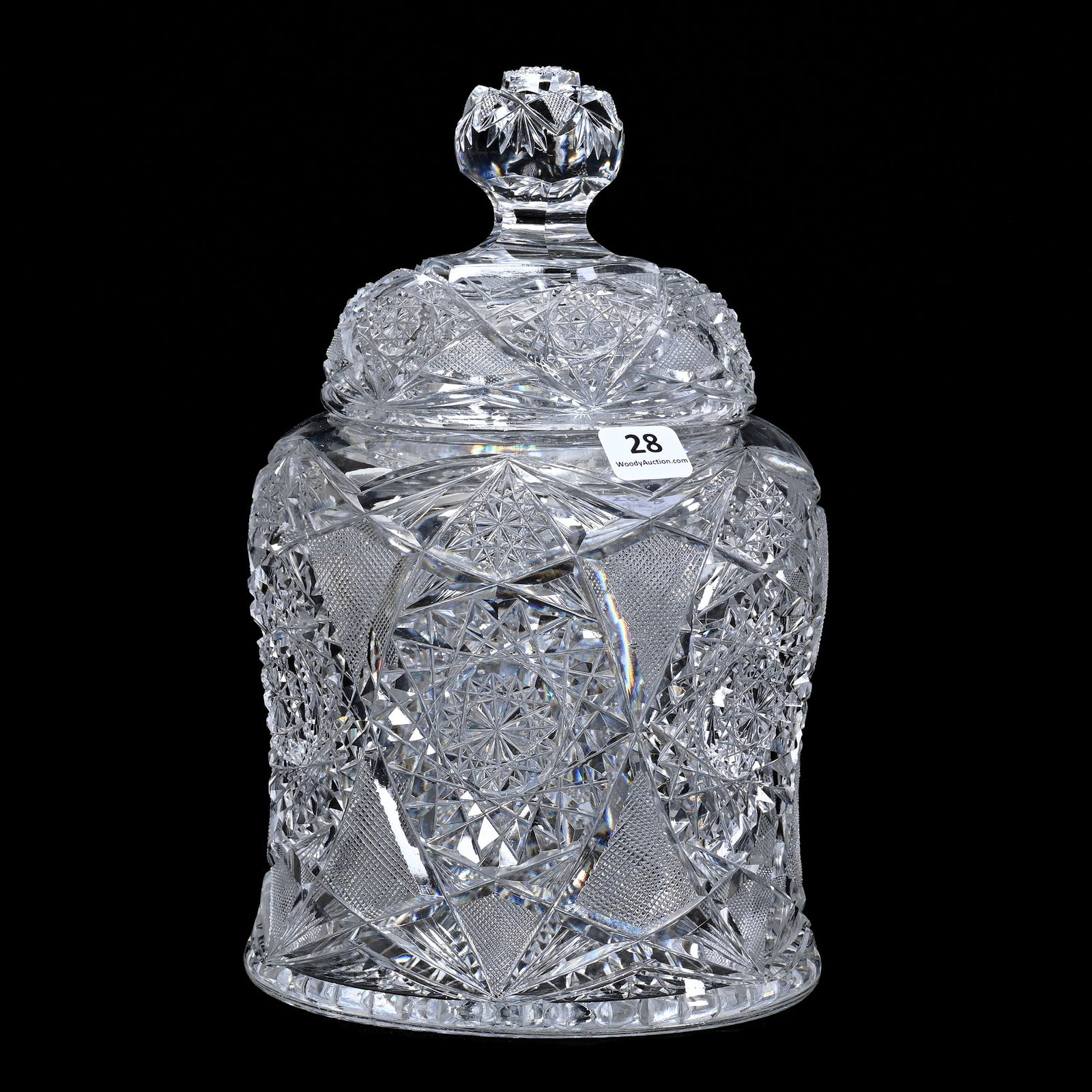 Cracker Jar, Cut Glass, Orleans Pattern By Egginton (1 of 3)