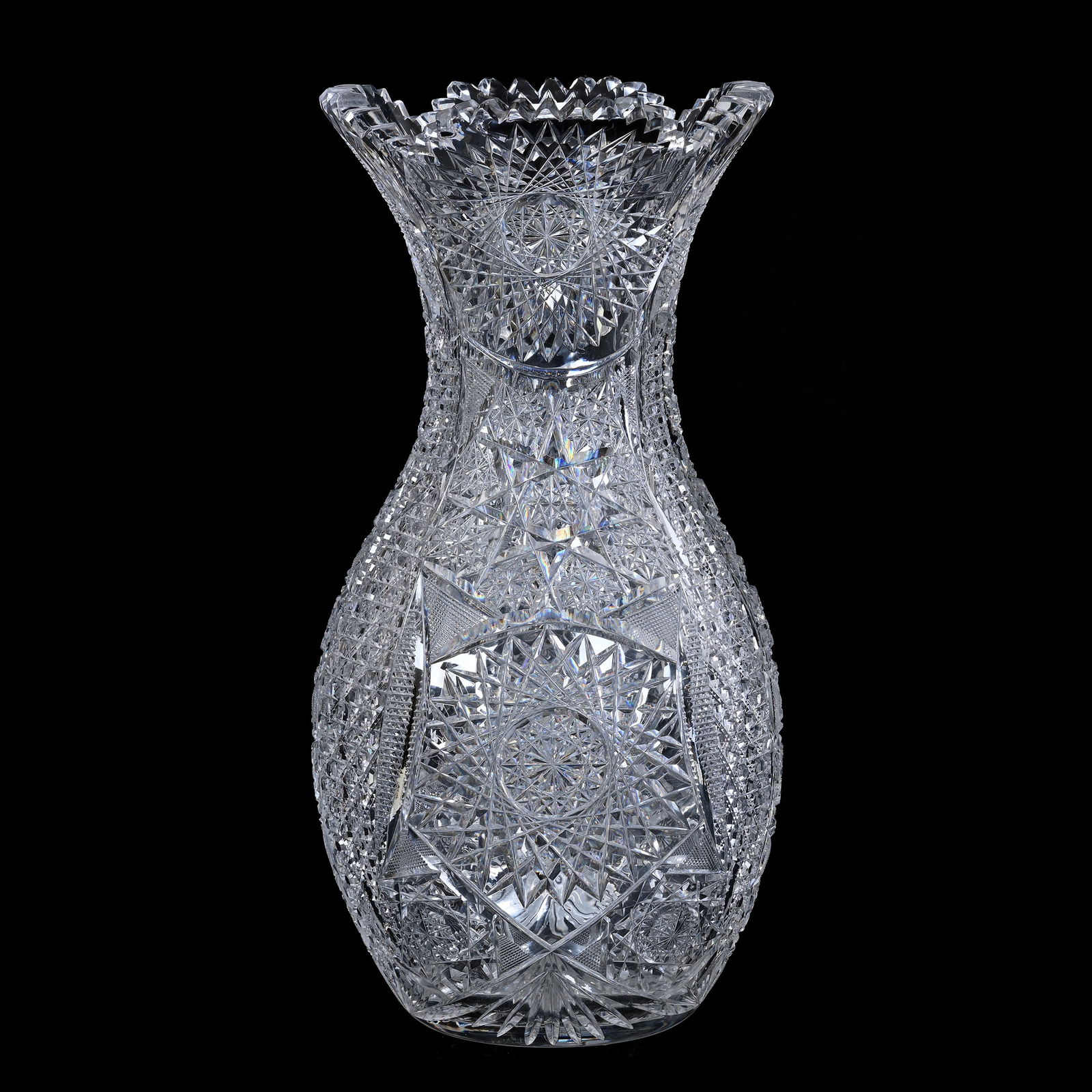 Massive Vase, Cut Glass With 3/4" Thick Blank, Over 21lbs! (1 of 4)