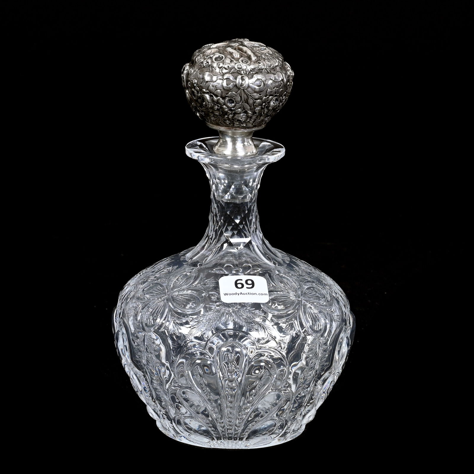 Cologne, Cut Glass, Beautiful Rock Crystal Rococo Design With Engraved Floral Highlights (1 of 5)