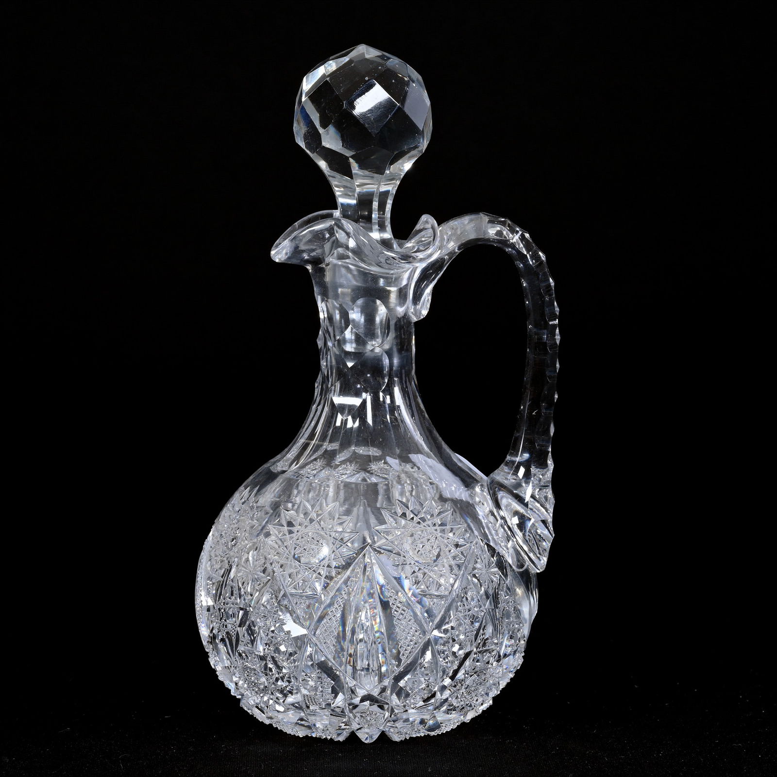 Cruet Bottle, Cut Glass, Eleanor Pattern By J. Hoare (1 of 3)