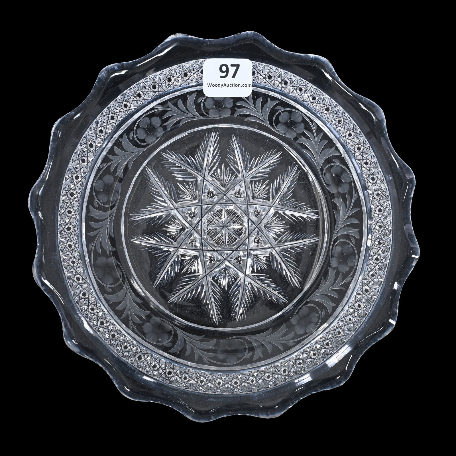 Plate, Cut Glass, Signed Libbey (1 of 2)