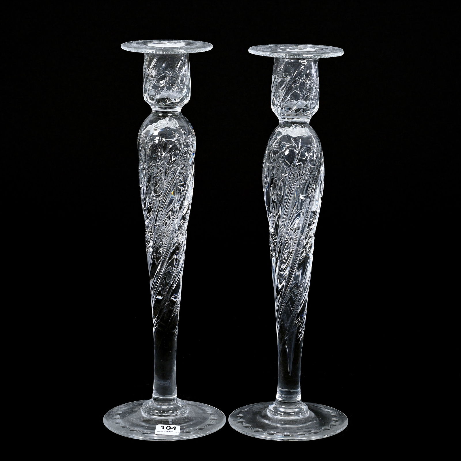 Pair Candlesticks, Cut Glass (1 of 2)