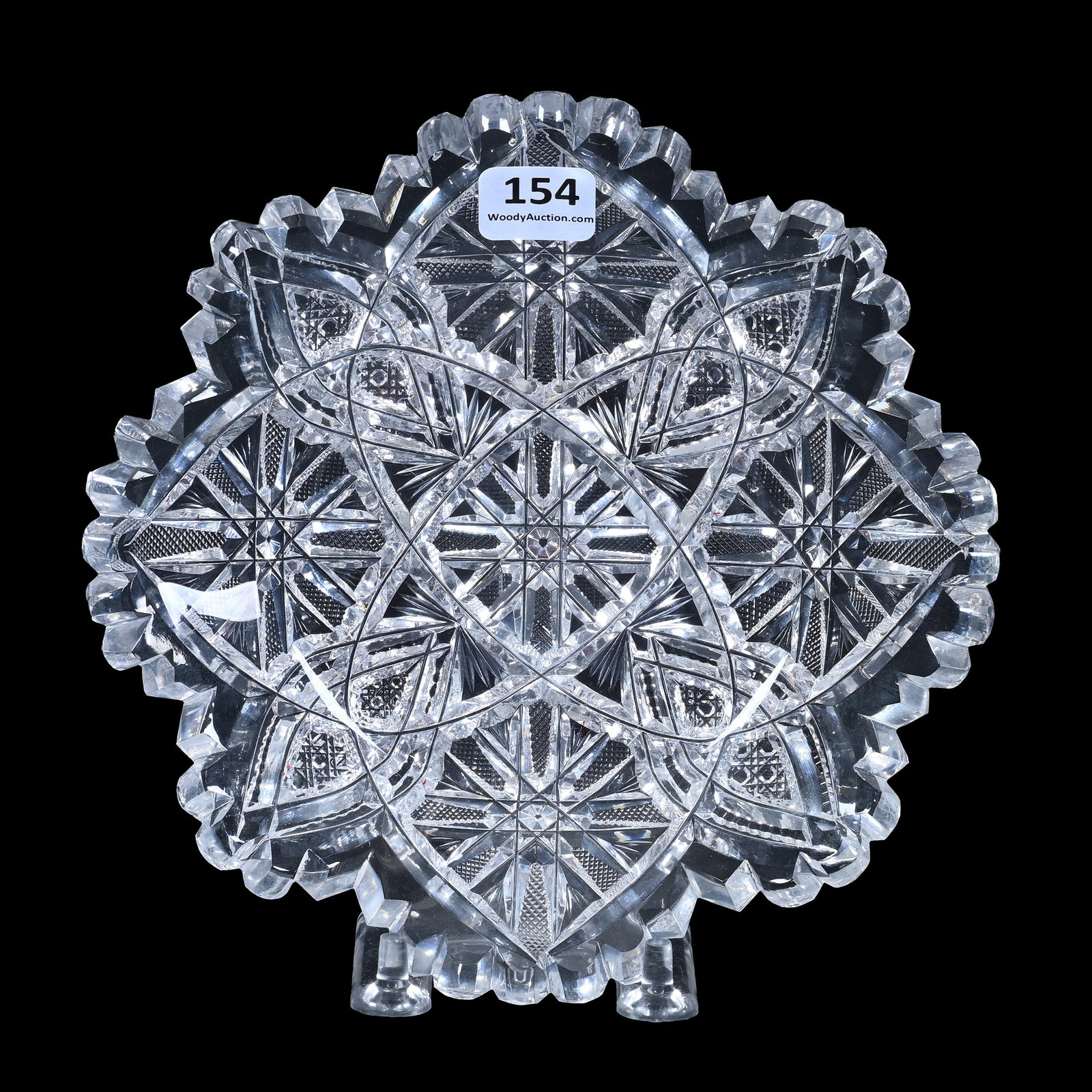 Plate, Cut Glass, Resembles Rochester Pattern By Fry: Plate, American Brilliant Cut Glass, Resembles Rochester Pattern By Fry, 7", Sherry and The Late Elton Linville Collection, Indiana. UPDATED 2-27-25: Added "Resembles" To The Description.