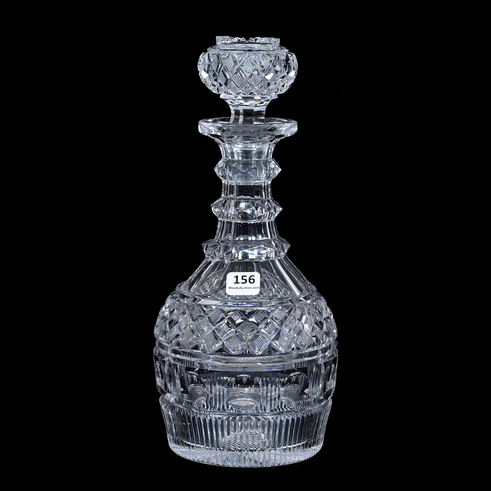 Decanter, Cut Glass, Pattern Resembles Old English By Hawkes (1 of 3)