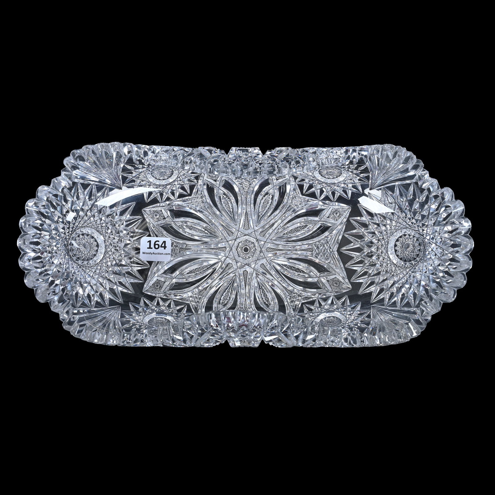 Folded Bread Bowl, Cut Glass, Columbia Pattern By Libbey, Designed By W.C. Anderson, Exquisite Blank (1 of 3)