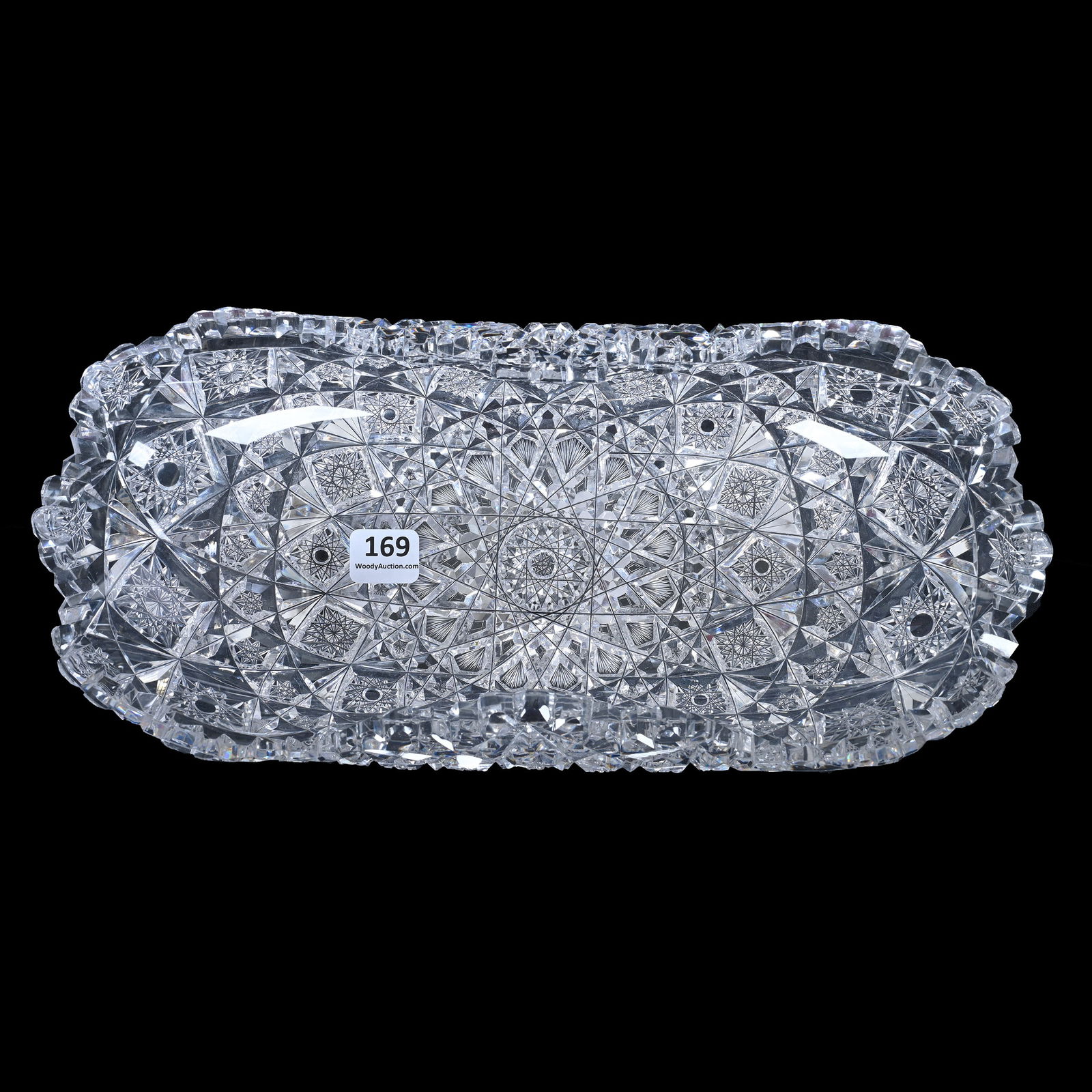 Folded Bread Bowl, Cut Glass, Signed Libbey Star Pattern, Very Rare, Fantastic Blank (1 of 5)