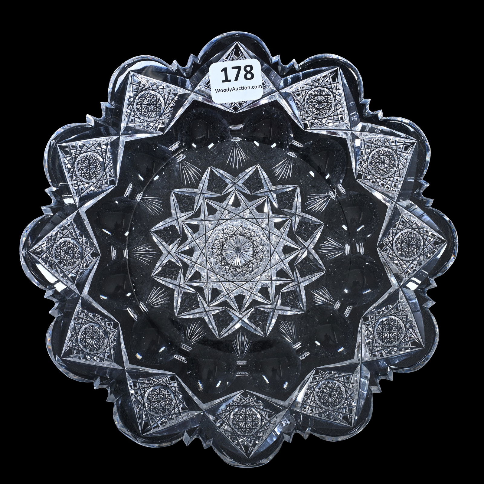 Plate, Cut Glass, Signed Sinclaire Brussels Pattern (1 of 2)