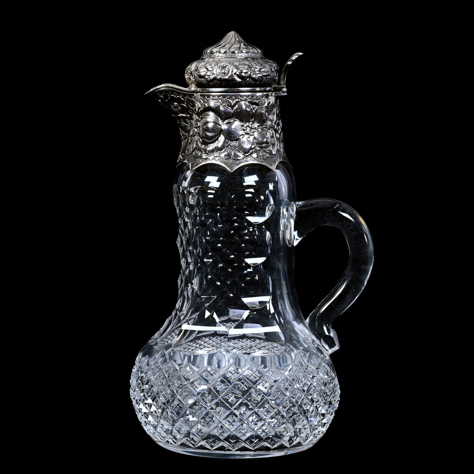 Syrup Pitcher, Cut Glass, St. Louis Diamond And Crosscut Diamond Motif (1 of 5)