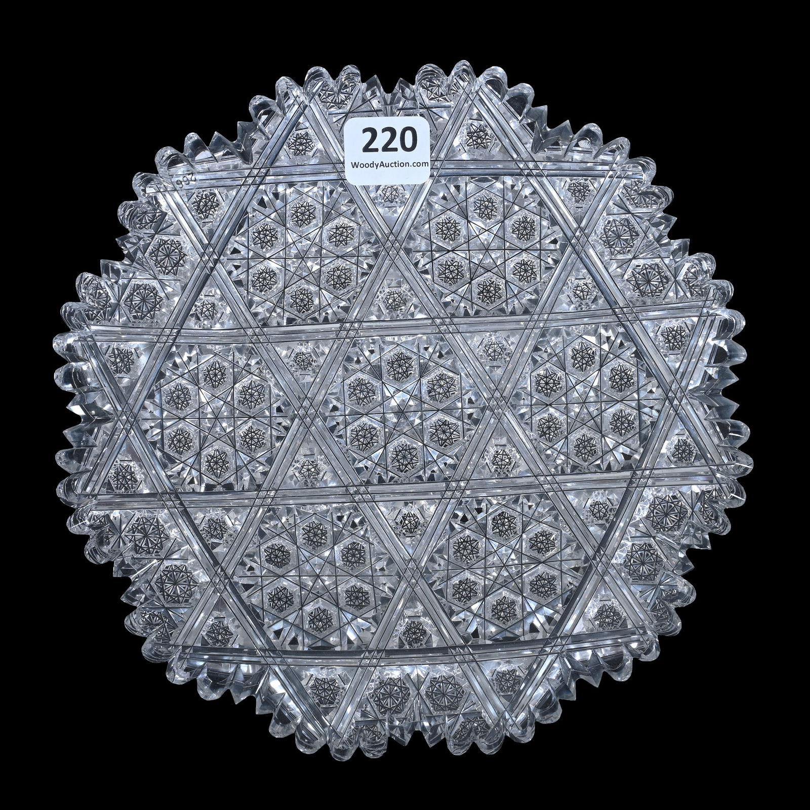 Plate, Cut Glass, Signed Egginton Arabian II Pattern (1 of 2)