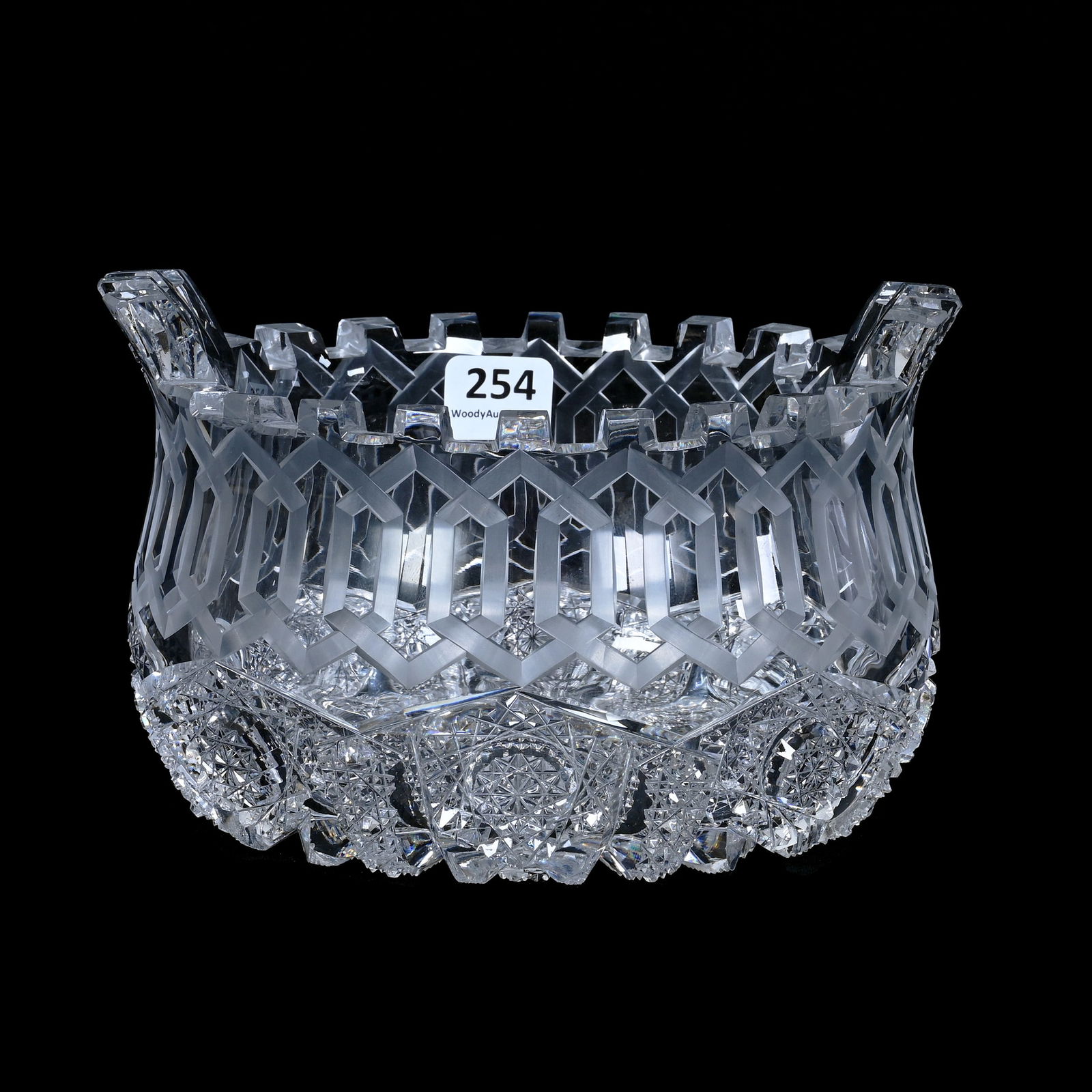 Ice Tub, Cut Glass, Alhambra Pattern, Also Known As Greek Key, By Meriden, Fantastic Example (1 of 3)