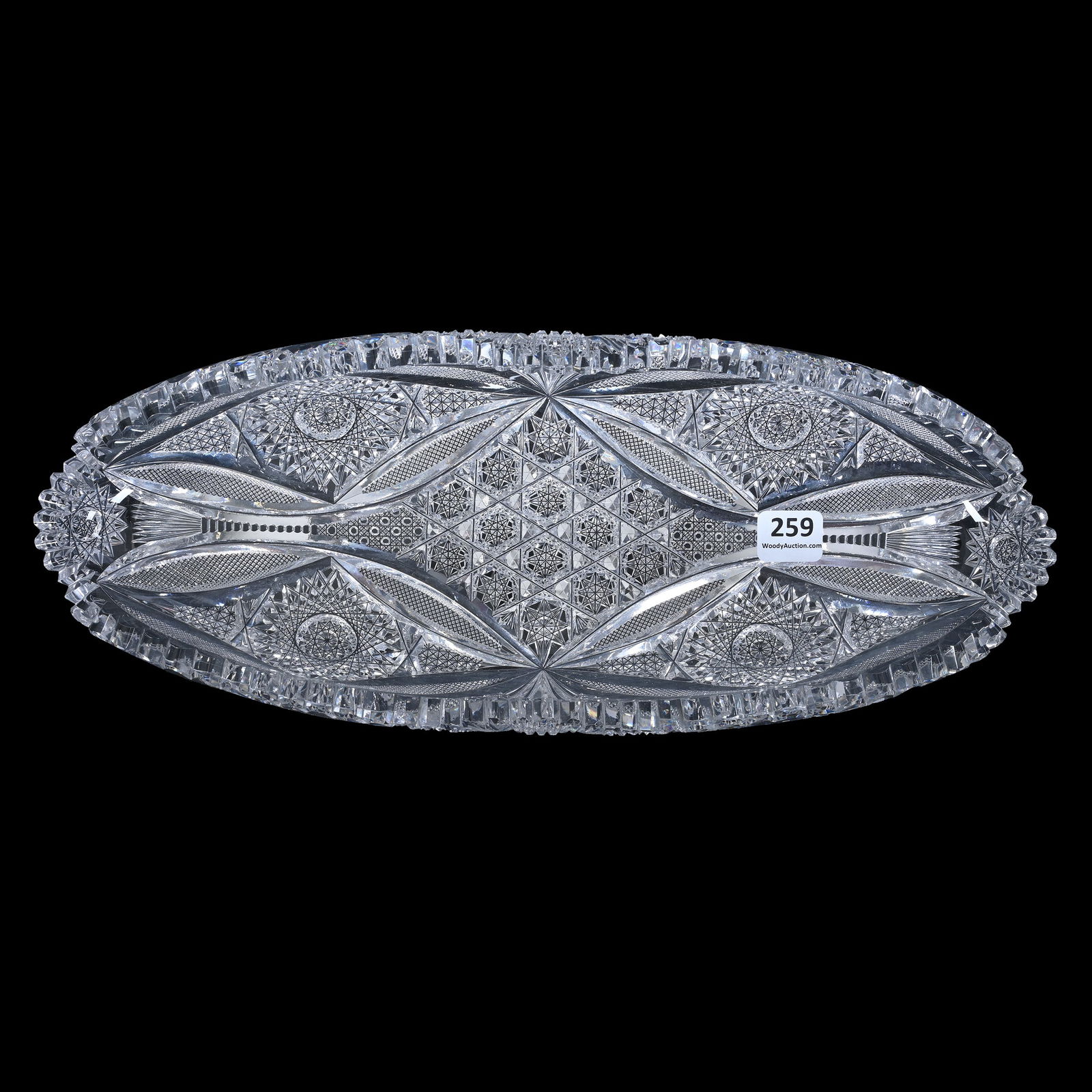 Celery Tray, Cut Glass, Plymouth Pattern By Pitkin And Brooks, Beautiful Blank (1 of 3)